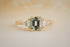 The Maeve 0.9 CT Emerald Cut Steel Blue/Green Sapphire Ring - Lavender Creek Gems