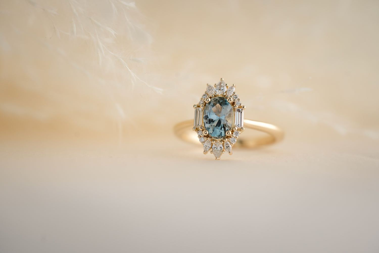 The Georgia 0.94 CT Pastel Blue Sapphire Ring - Lavender Creek Gems