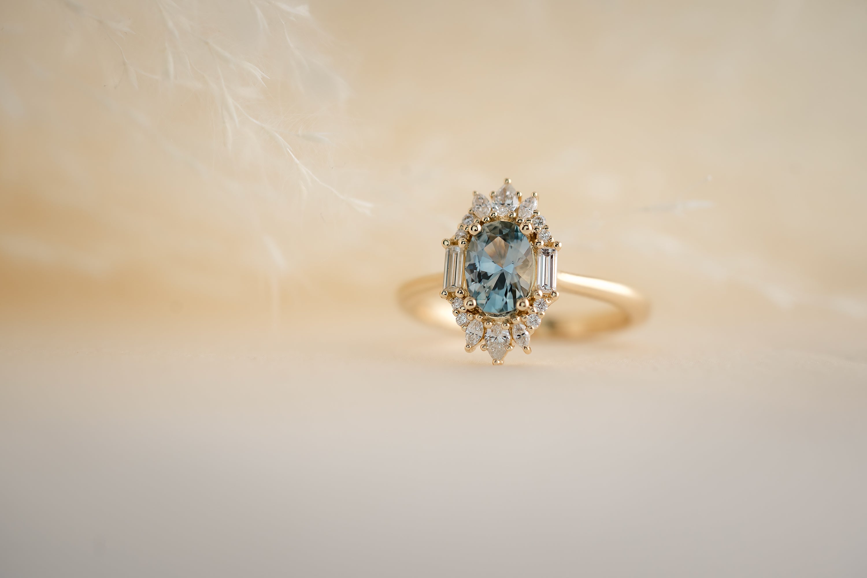 The Georgia 0.94 CT Pastel Blue Sapphire Ring - Lavender Creek Gems