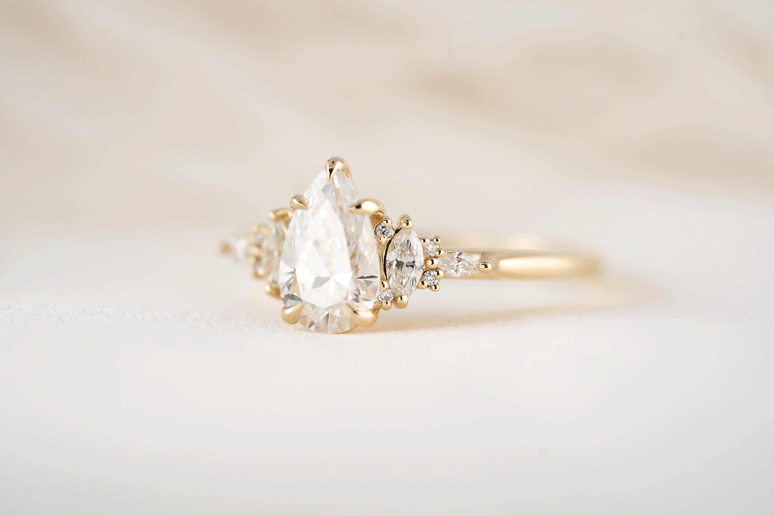 The Maeve Ring | Pear Diamond | Ready to Ship - Lavender Creek Gems