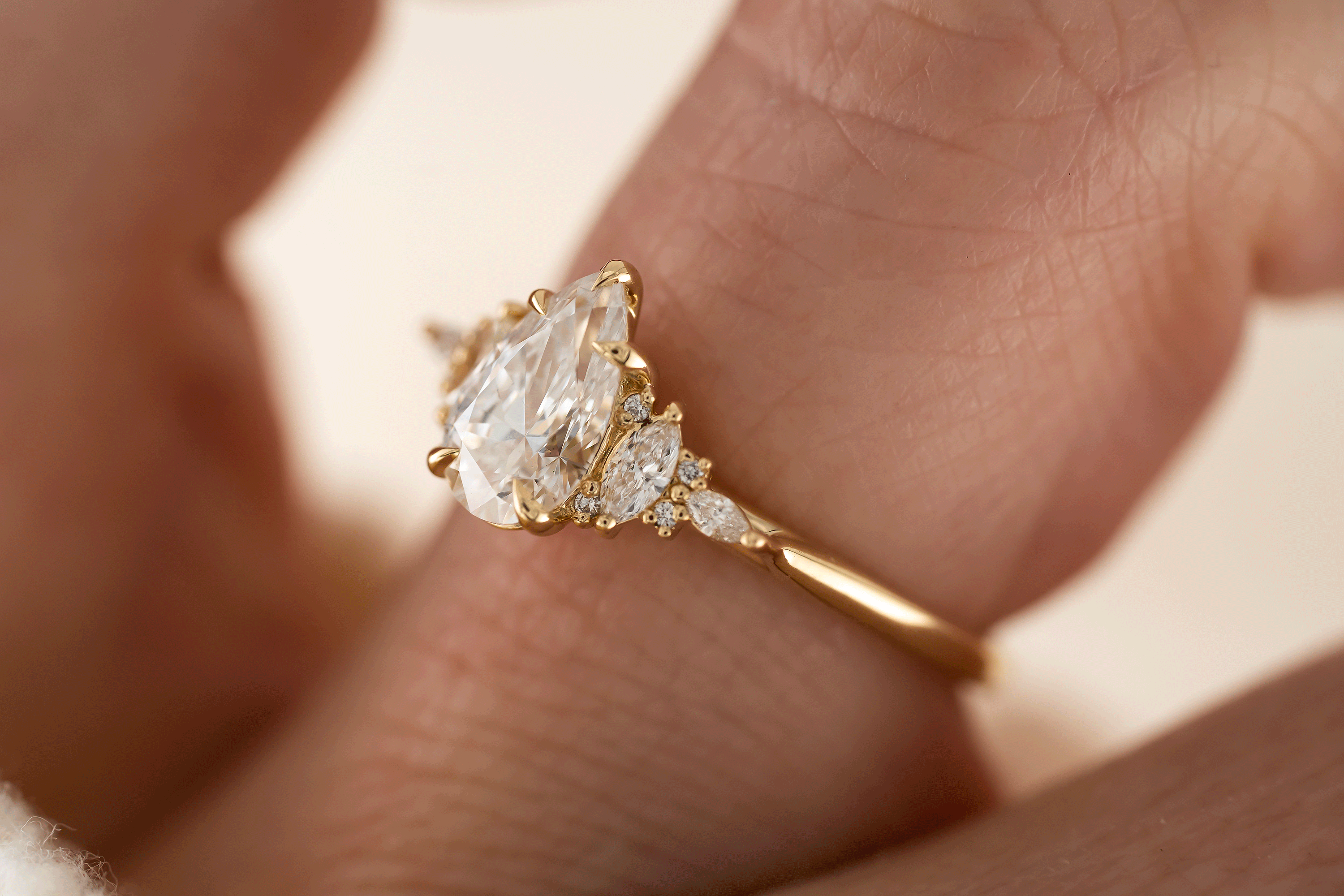 The Maeve Ring | Pear Diamond - Lavender Creek Gems