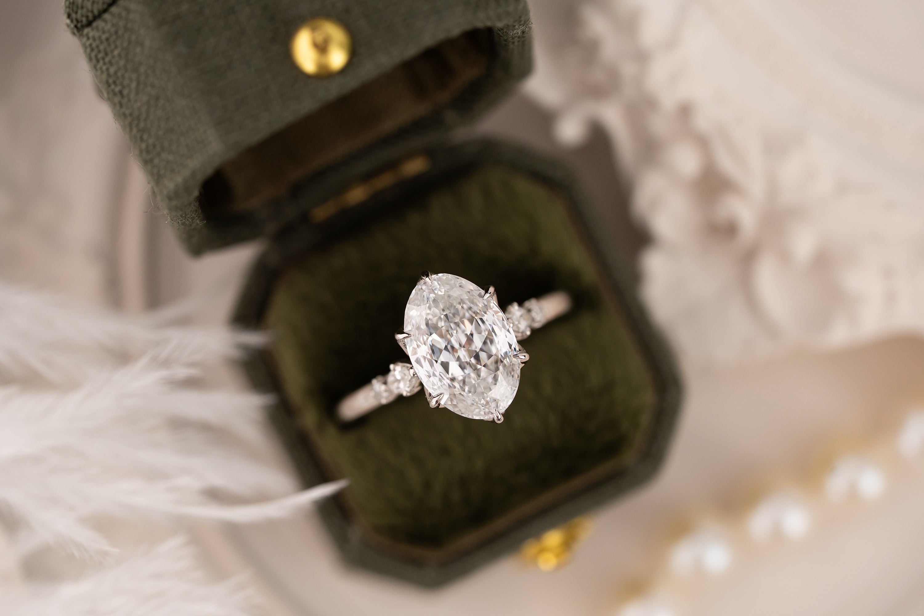 The Skye Ring | 3.22 CT Oval Rose Cut Diamond - Lavender Creek Gems