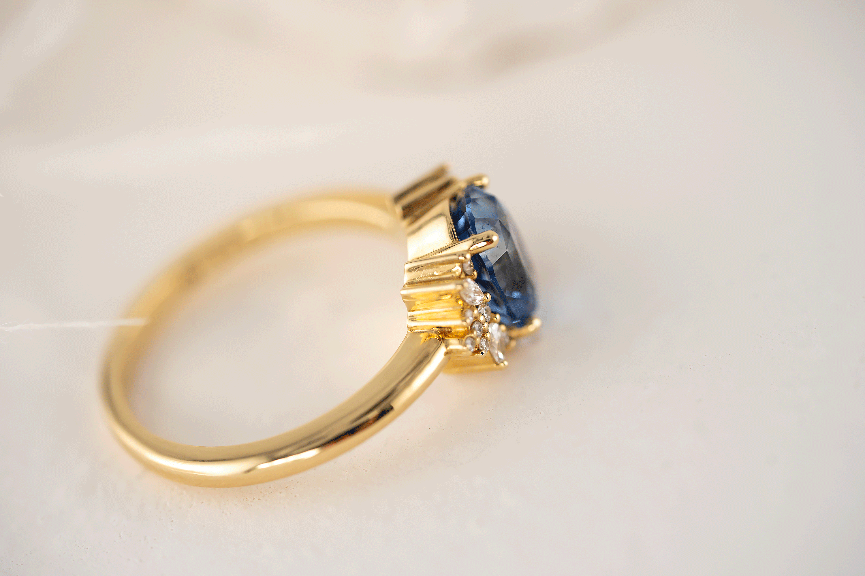 The Reverie Ring | 2.28 CT Oval Blue Sapphire - Lavender Creek Gems