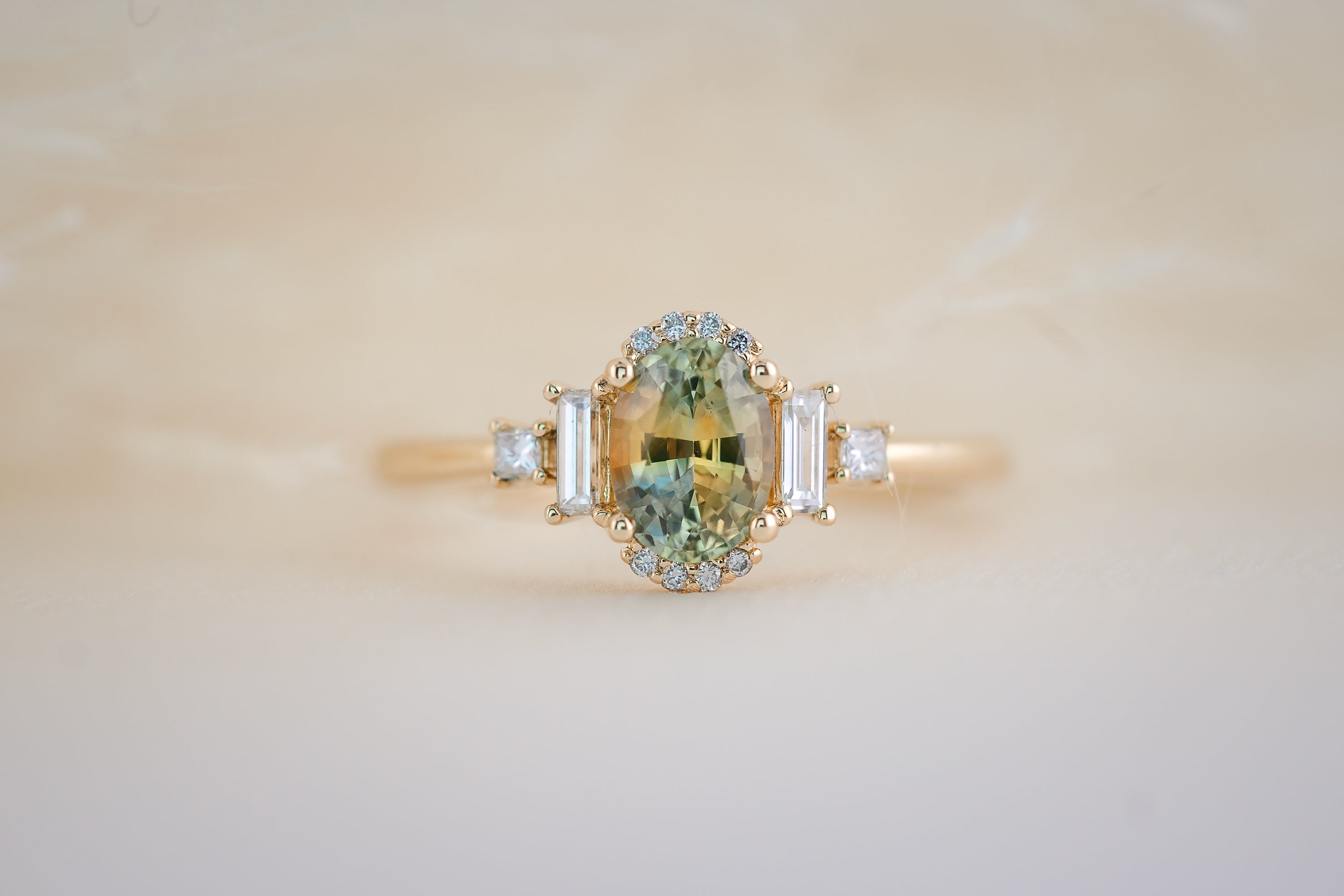 The Sura 1.02 CT Oval Montana Parti Sapphire Ring - Lavender Creek Gems