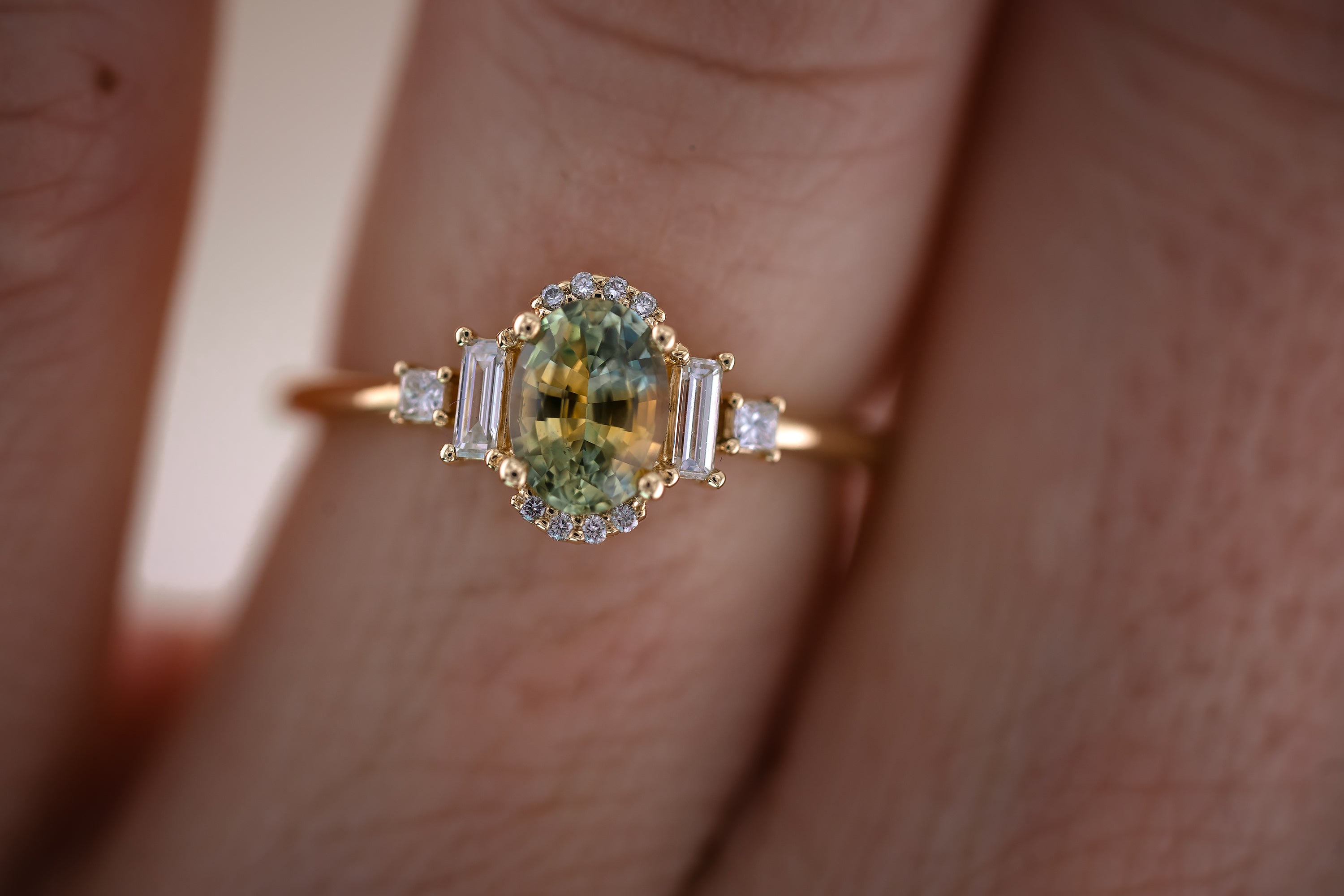 The Sura 1.02 CT Oval Montana Parti Sapphire Ring - Lavender Creek Gems