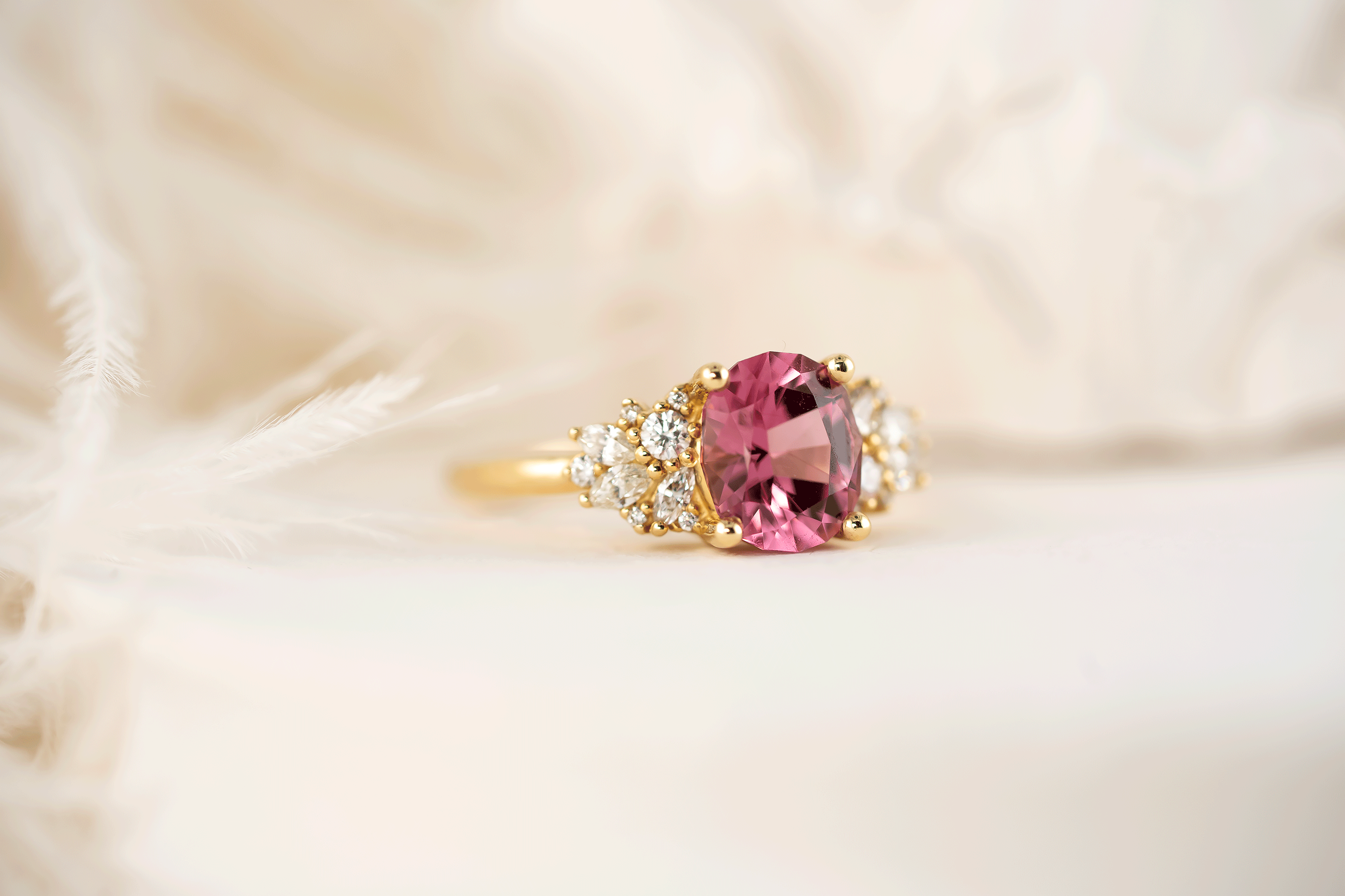 The Rosalie Ring | 2 CT Oval Pink Spinel - Lavender Creek Gems
