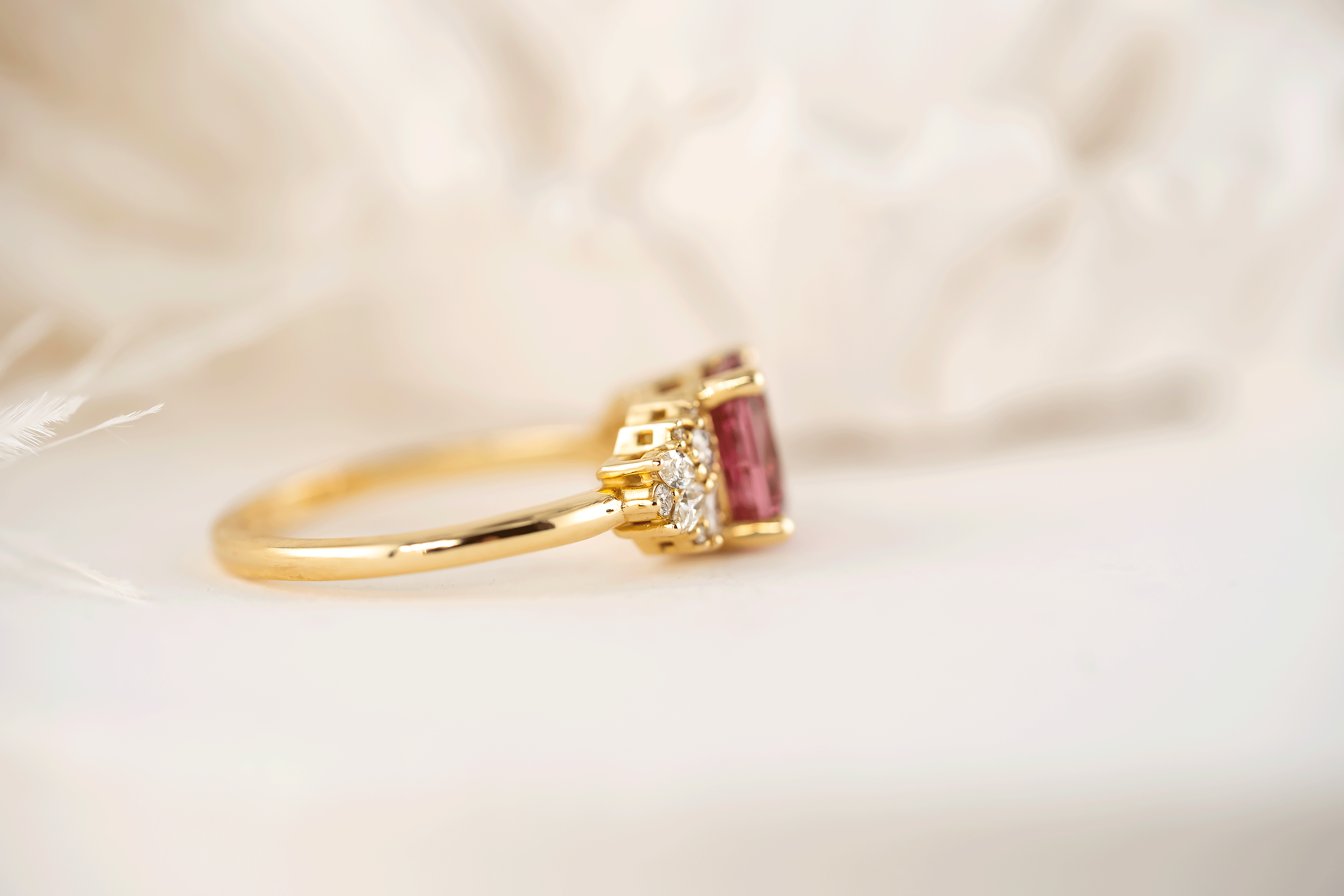 The Rosalie Ring | 2 CT Oval Pink Spinel - Lavender Creek Gems