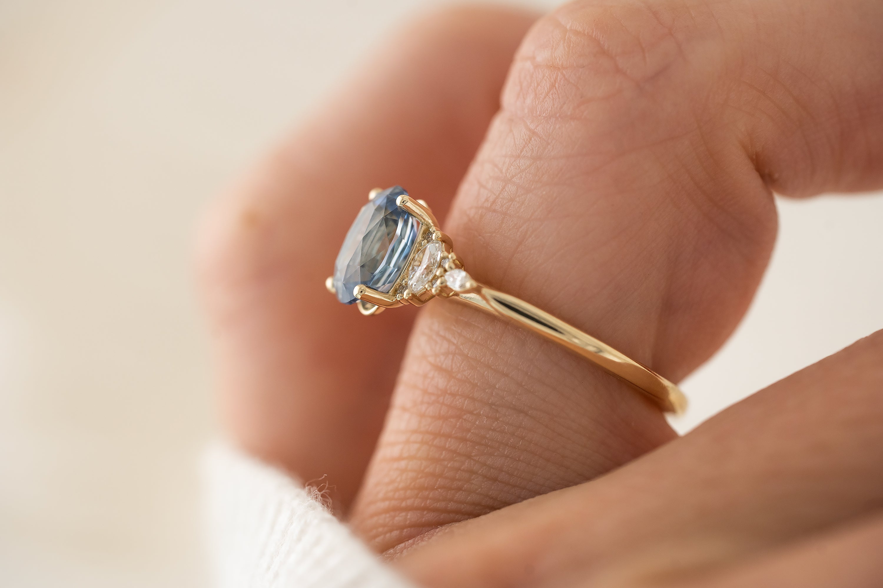 The Maeve Ring | 2.24 CT Oval Blue Sapphire - Lavender Creek Gems