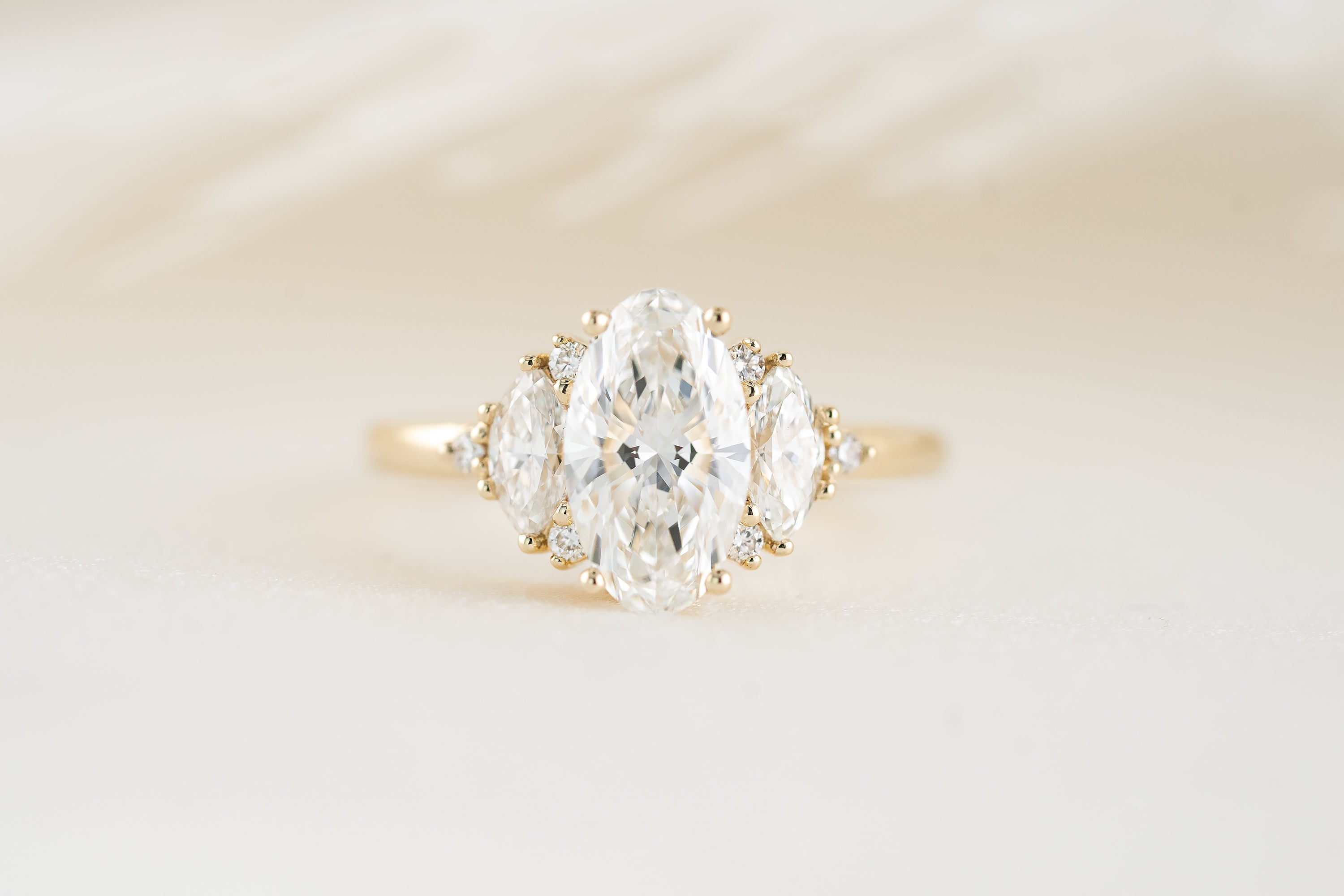 The Maren Ring | 1.59 CT Elongated Oval Diamond - Lavender Creek Gems