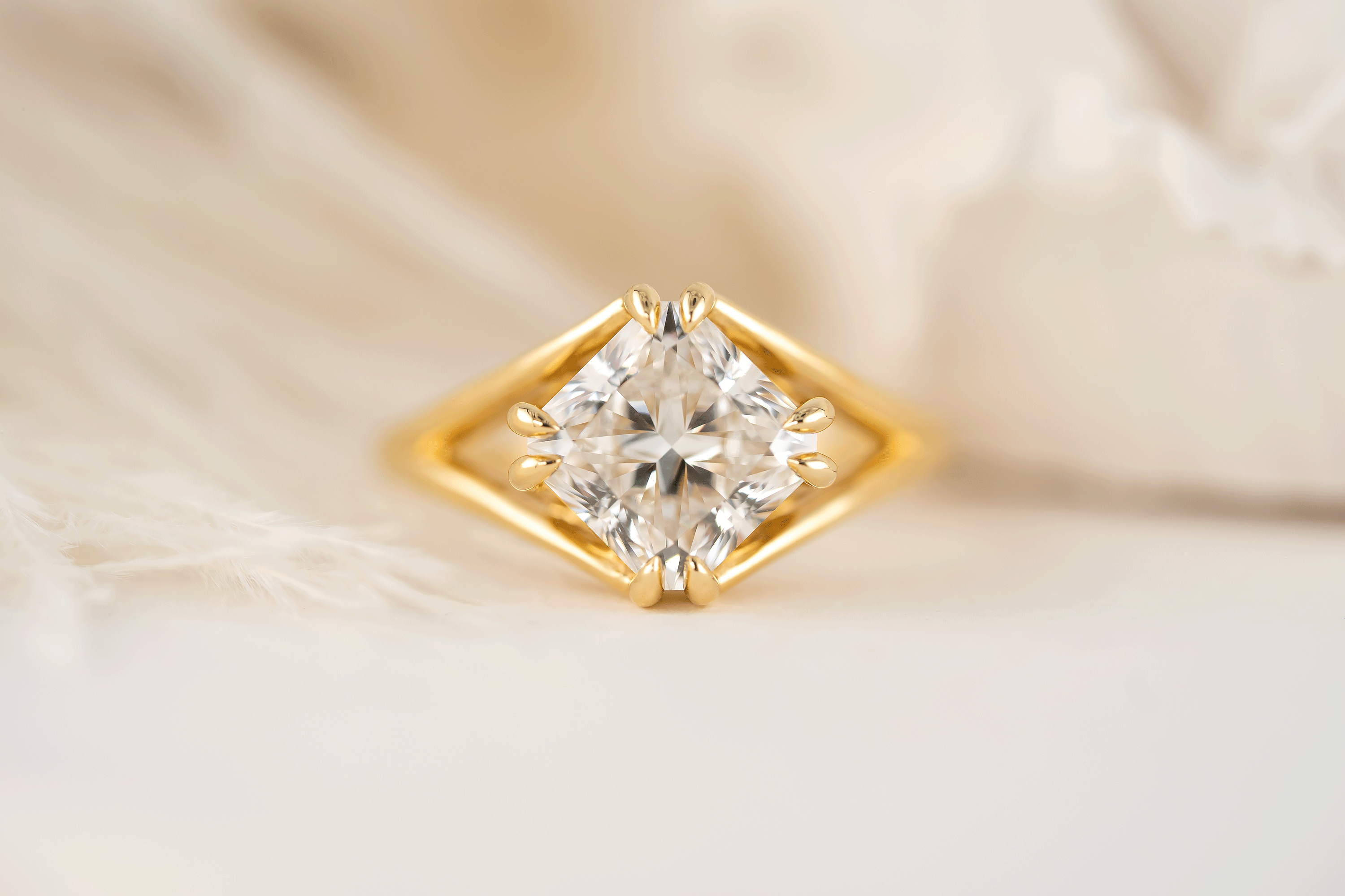 The Willow Ring | 2.93 CT Square Radiant Diamond - Lavender Creek Gems