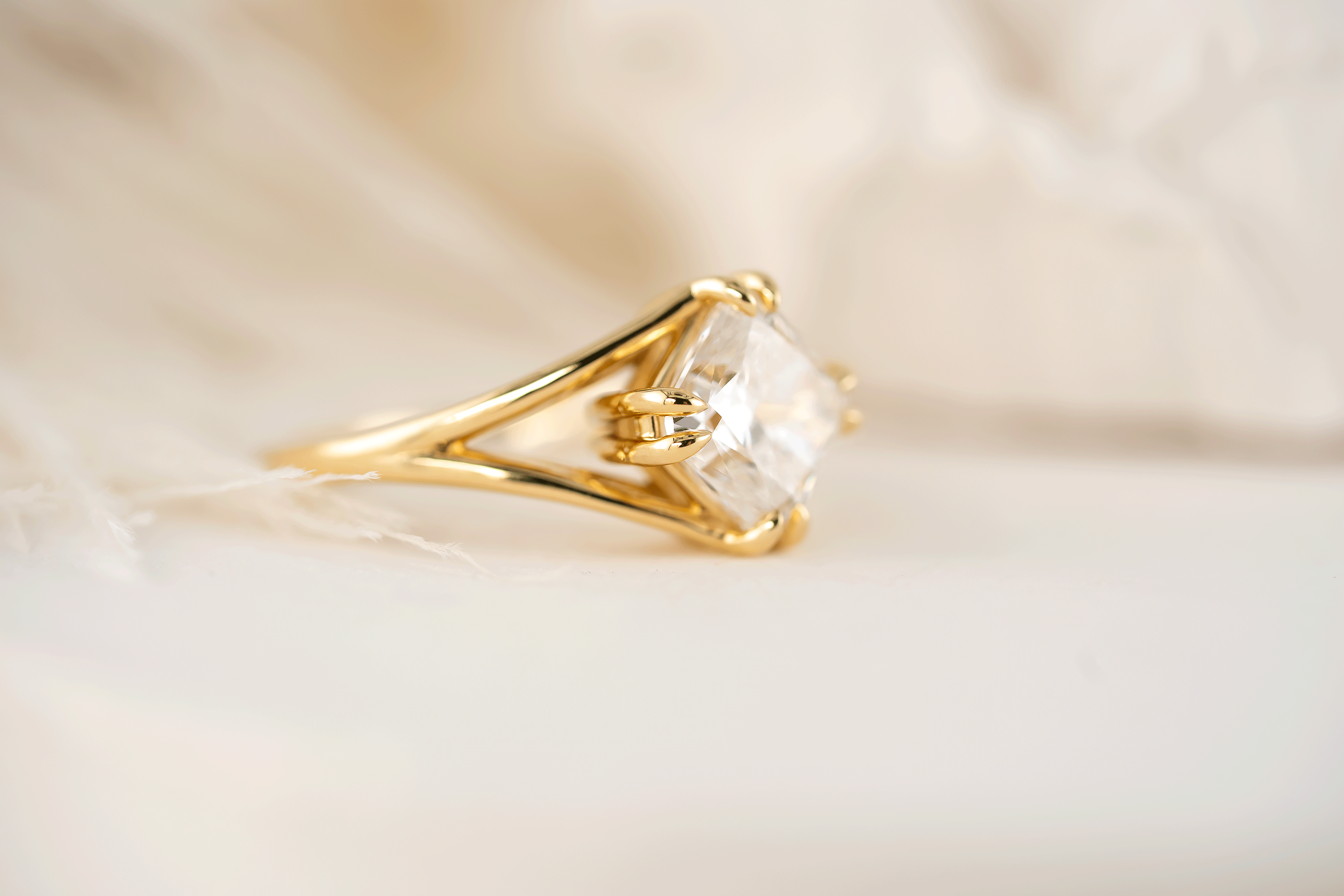 The Willow Ring | 2.93 CT Square Radiant Diamond - Lavender Creek Gems