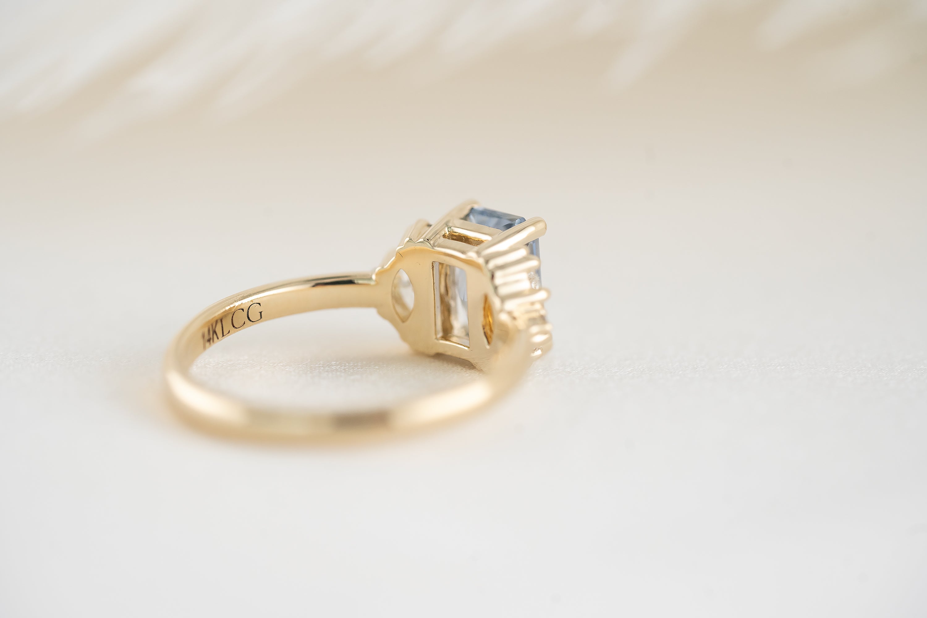 The Maren Ring | 1.84 CT Steel Gray/Blue Radiant Sapphire - Lavender Creek Gems