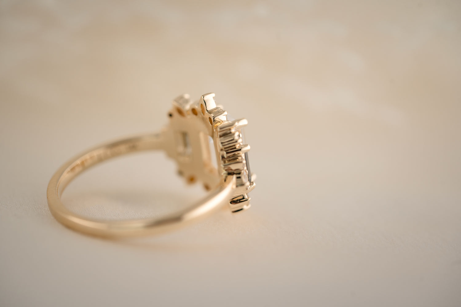 The Marial 1.29 CT Diamond + Montana Sapphire Ring - Lavender Creek Gems
