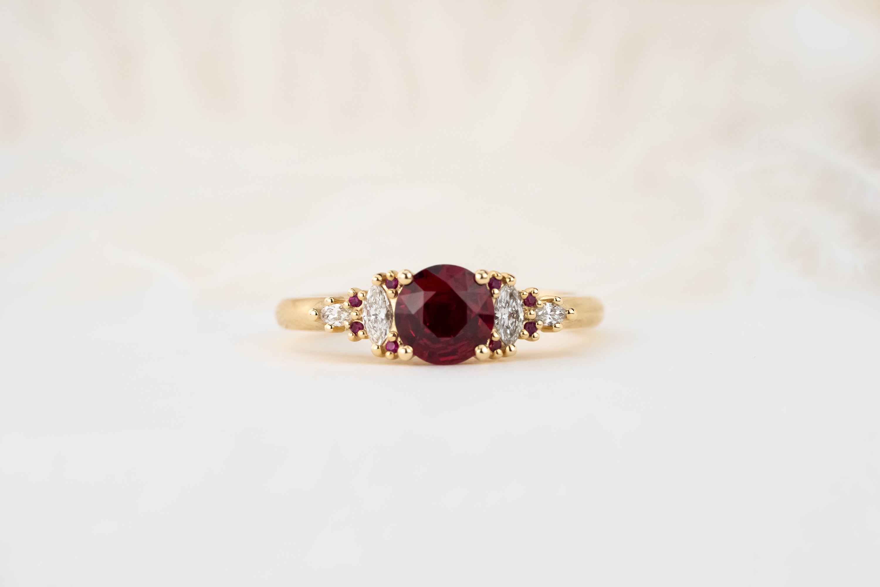 The Maeve Ring | 0.82 CT Round Ruby - Lavender Creek Gems