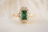 The Ethereal Ring | 2.09 CT Rectangular Starbrite™ Green Tourmaline - Lavender Creek Gems