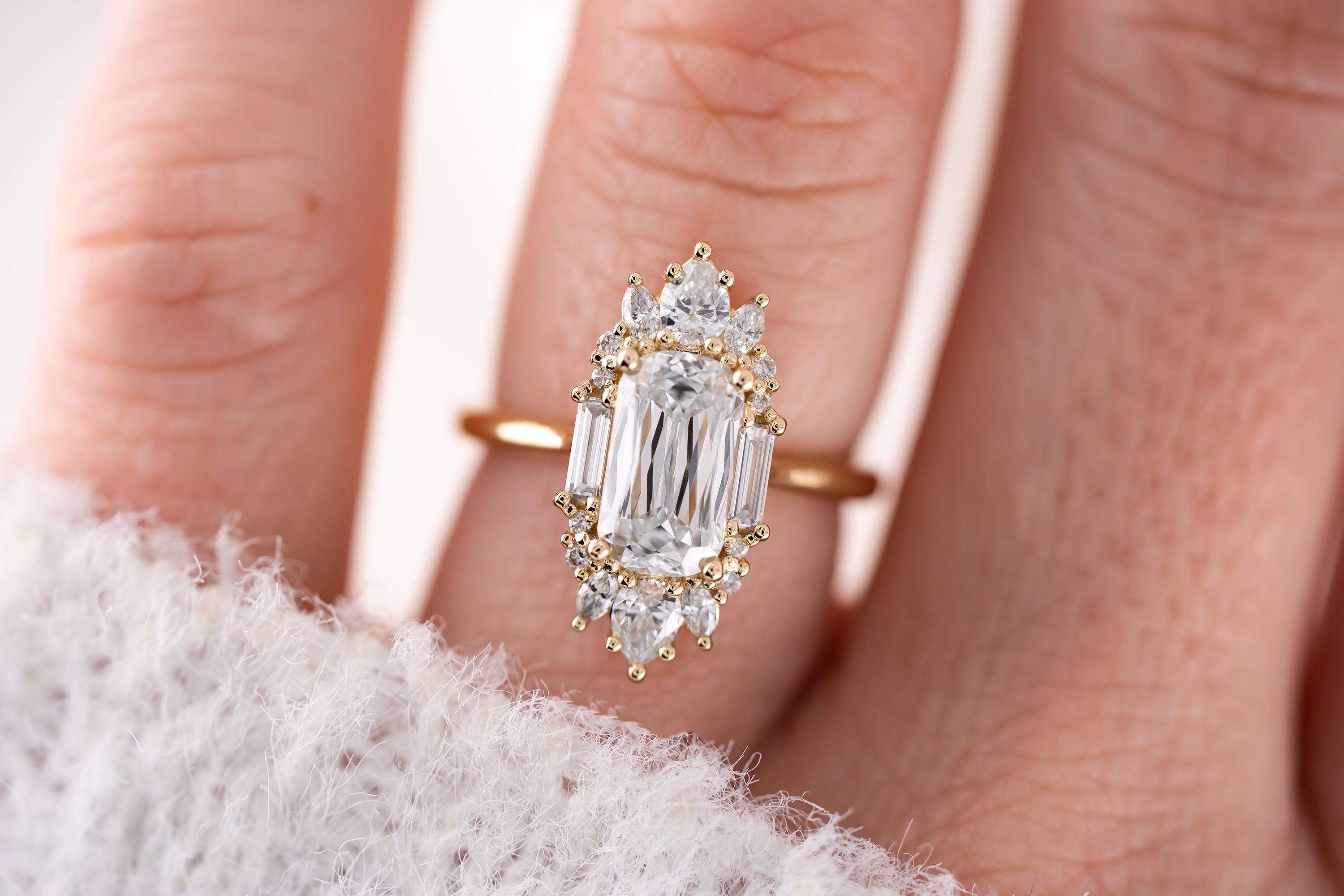 The Georgia Ring | 2 CT Crisscut Cushion Diamond - Lavender Creek Gems