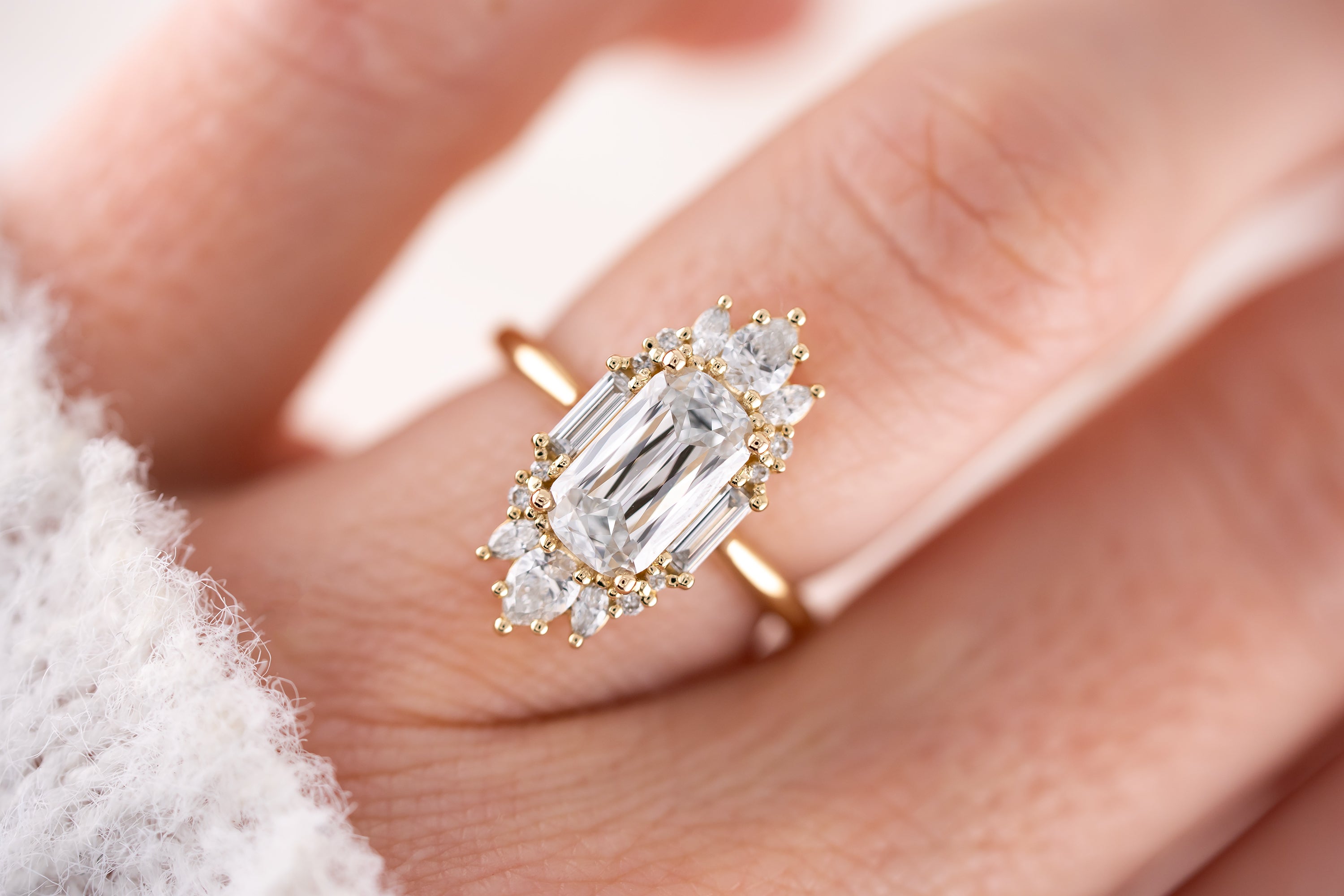 The Georgia Ring | 2 CT Crisscut Cushion Diamond - Lavender Creek Gems