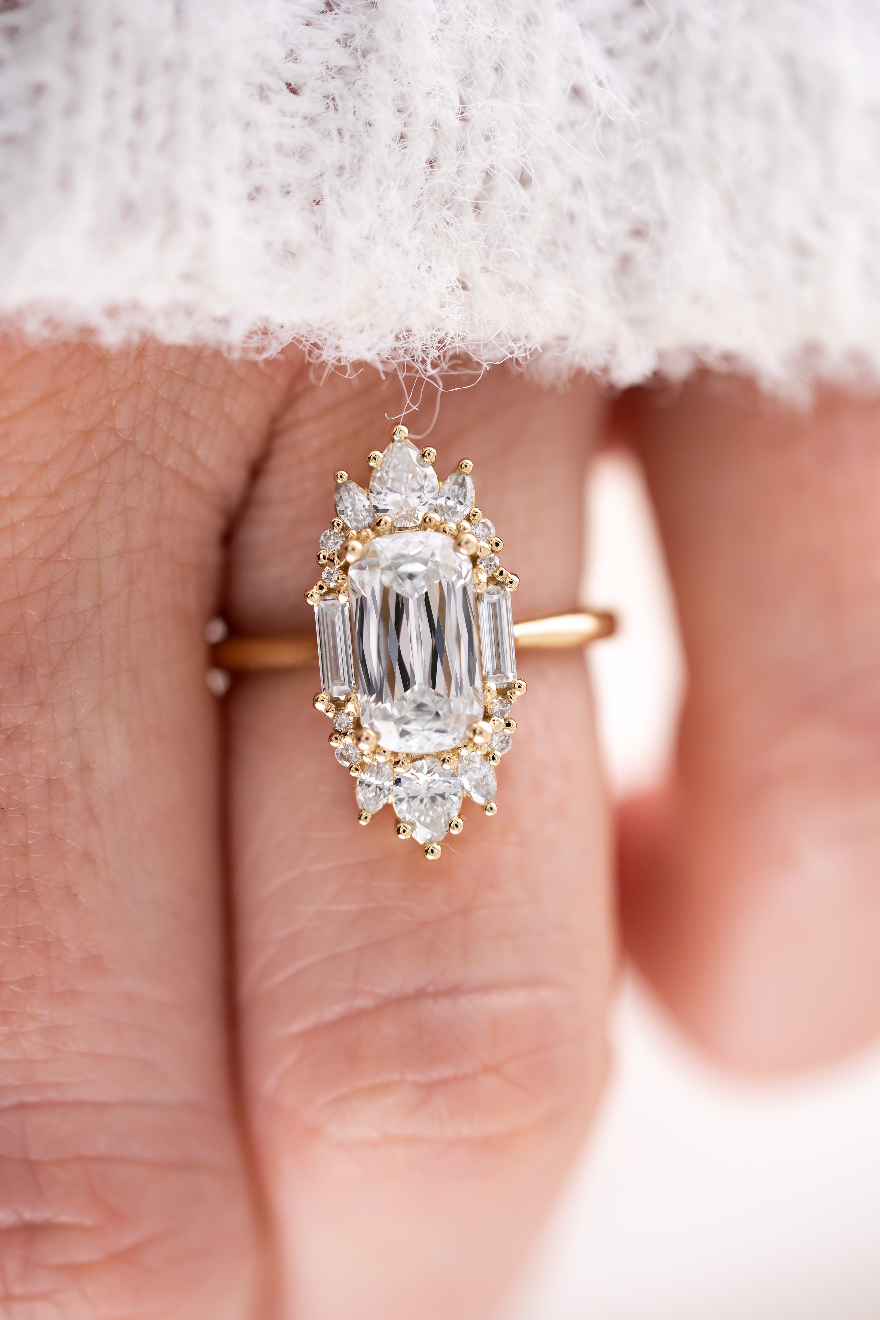 The Georgia Ring | 2 CT Crisscut Cushion Diamond - Lavender Creek Gems