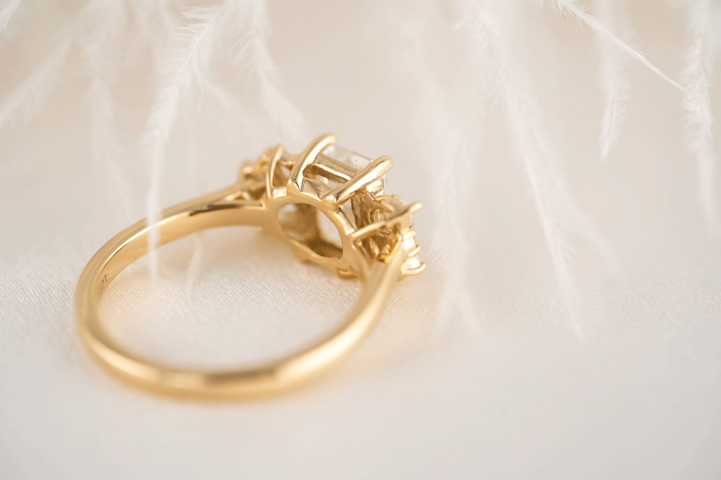 The All Diamond Fleur Ring | Emerald Cut Diamond - Lavender Creek Gems