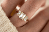 The All Diamond Fleur Ring | Emerald Cut Diamond - Lavender Creek Gems