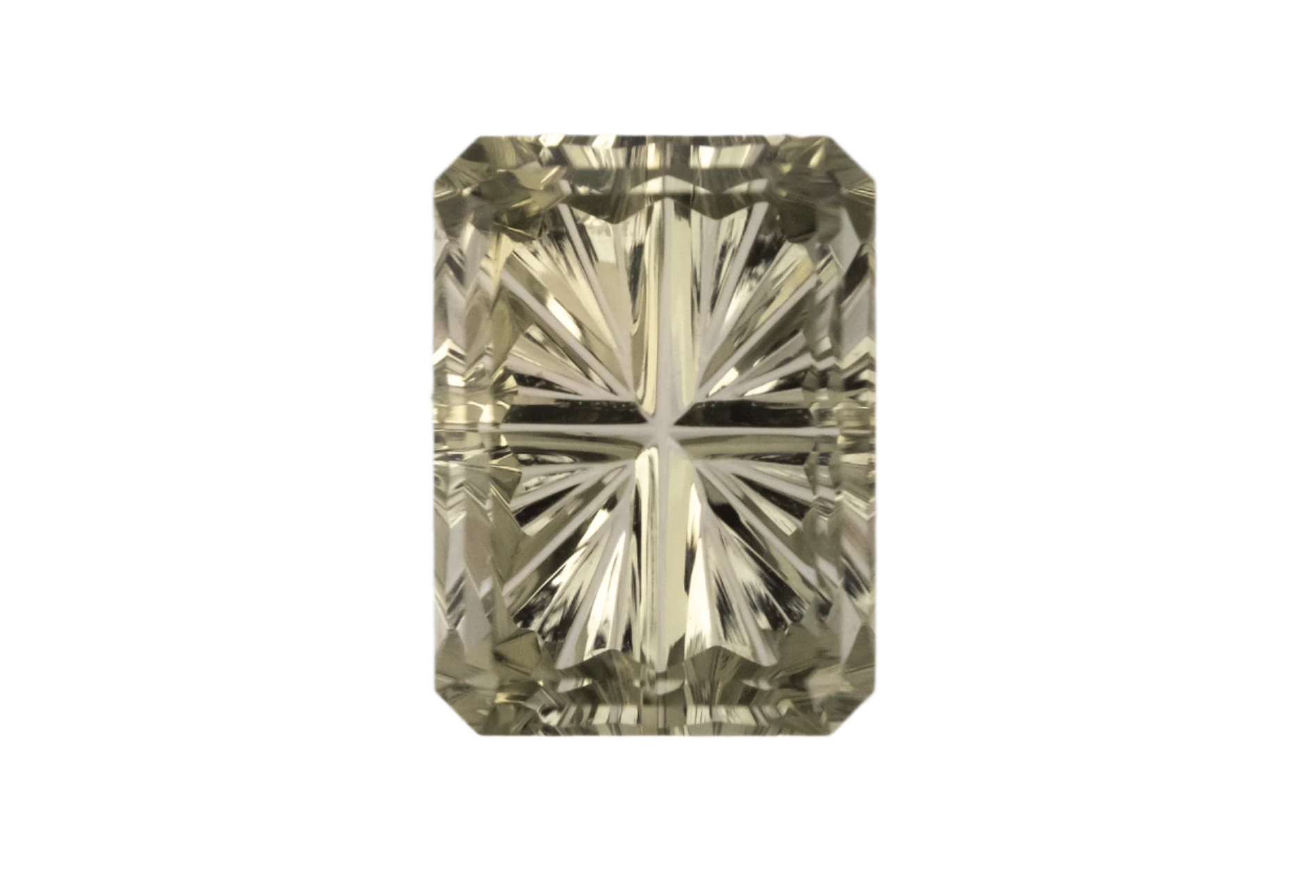 2 CT Rectangular Starbrite™ Cut Green Montana Sapphire - Lavender Creek Gems
