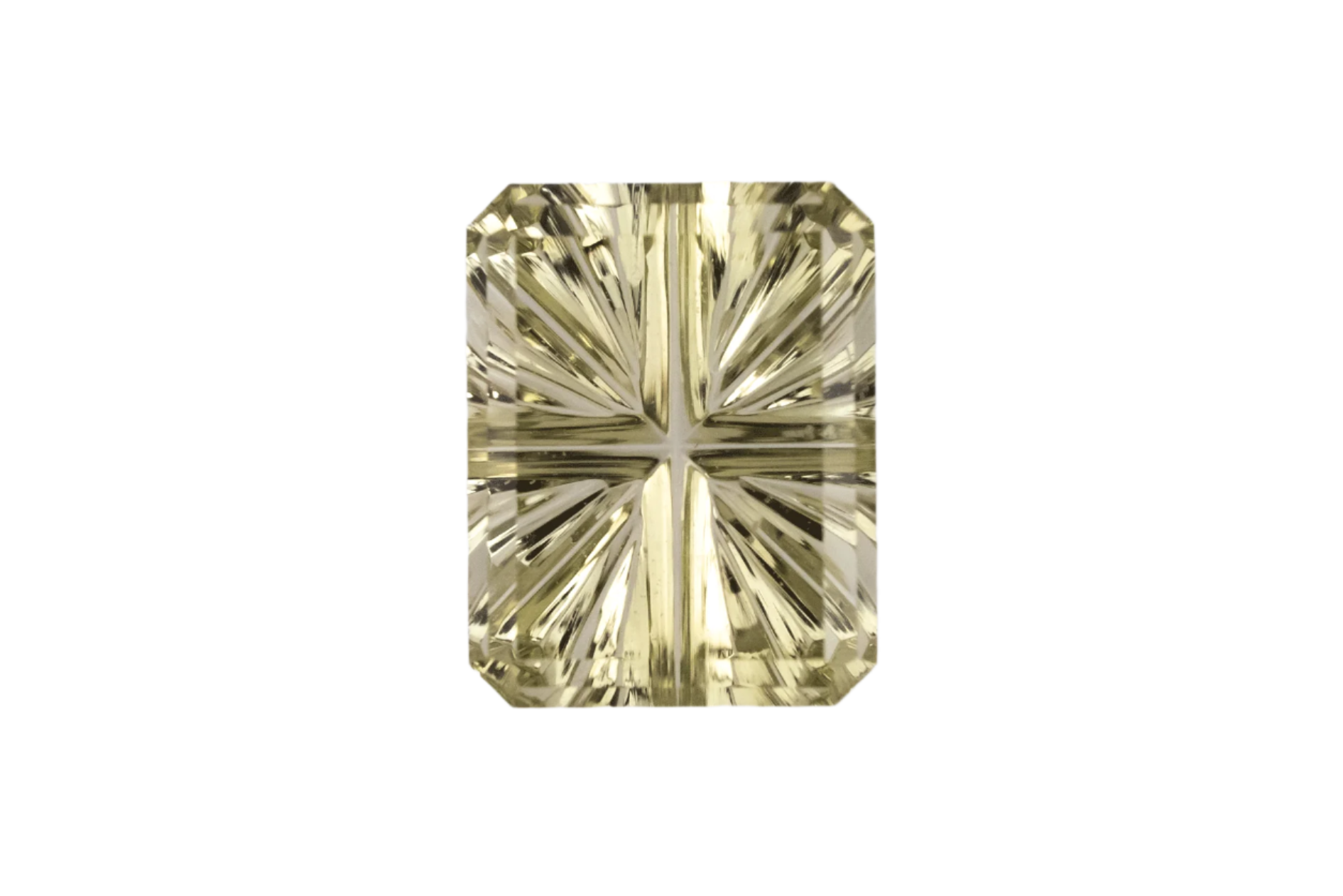 1.19 CT Rectangular Starbrite™ Cut Yellow Green Montana Sapphire - Lavender Creek Gems