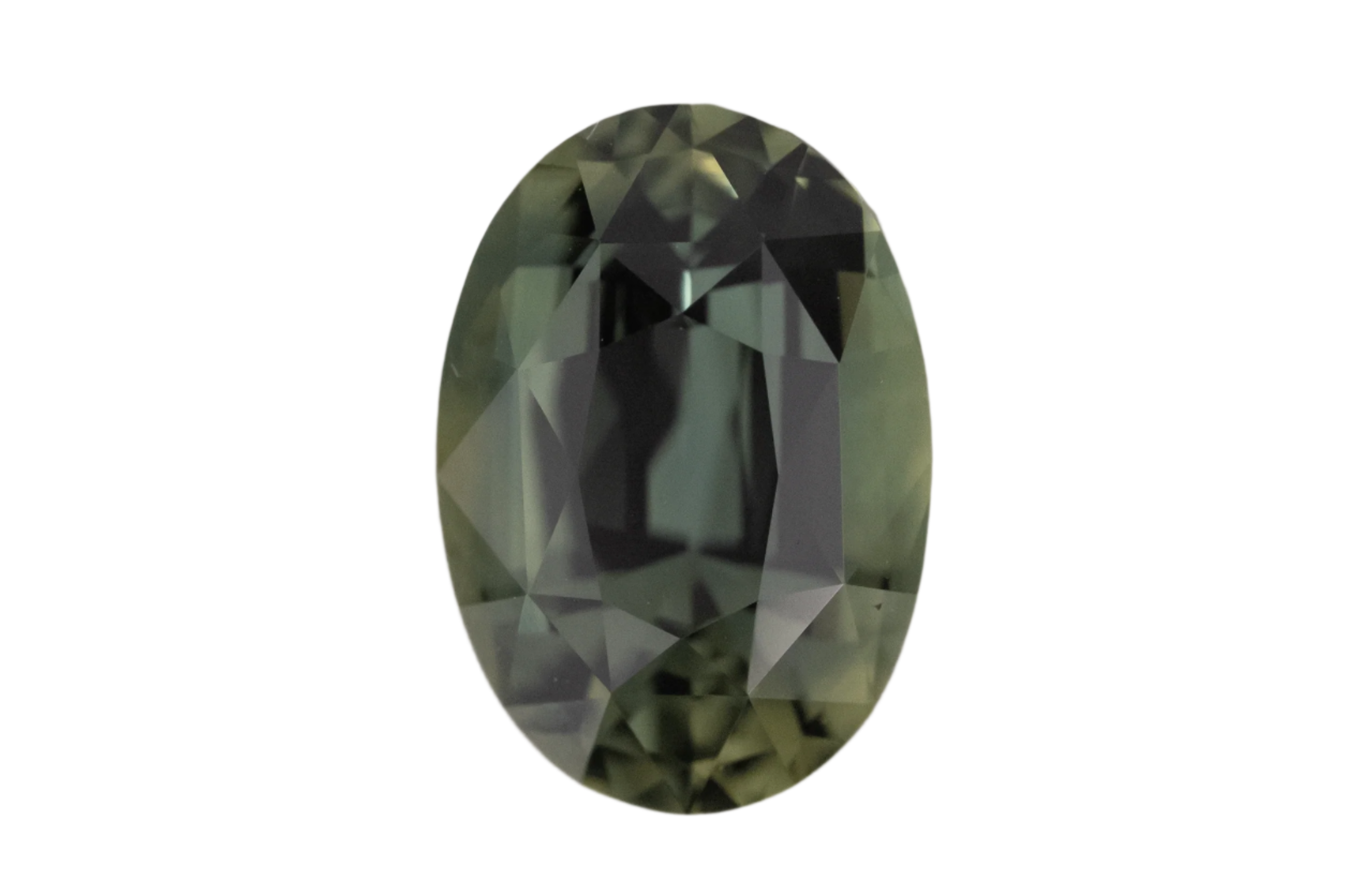 2.57 CT Oval Cut Teal Green Sapphire