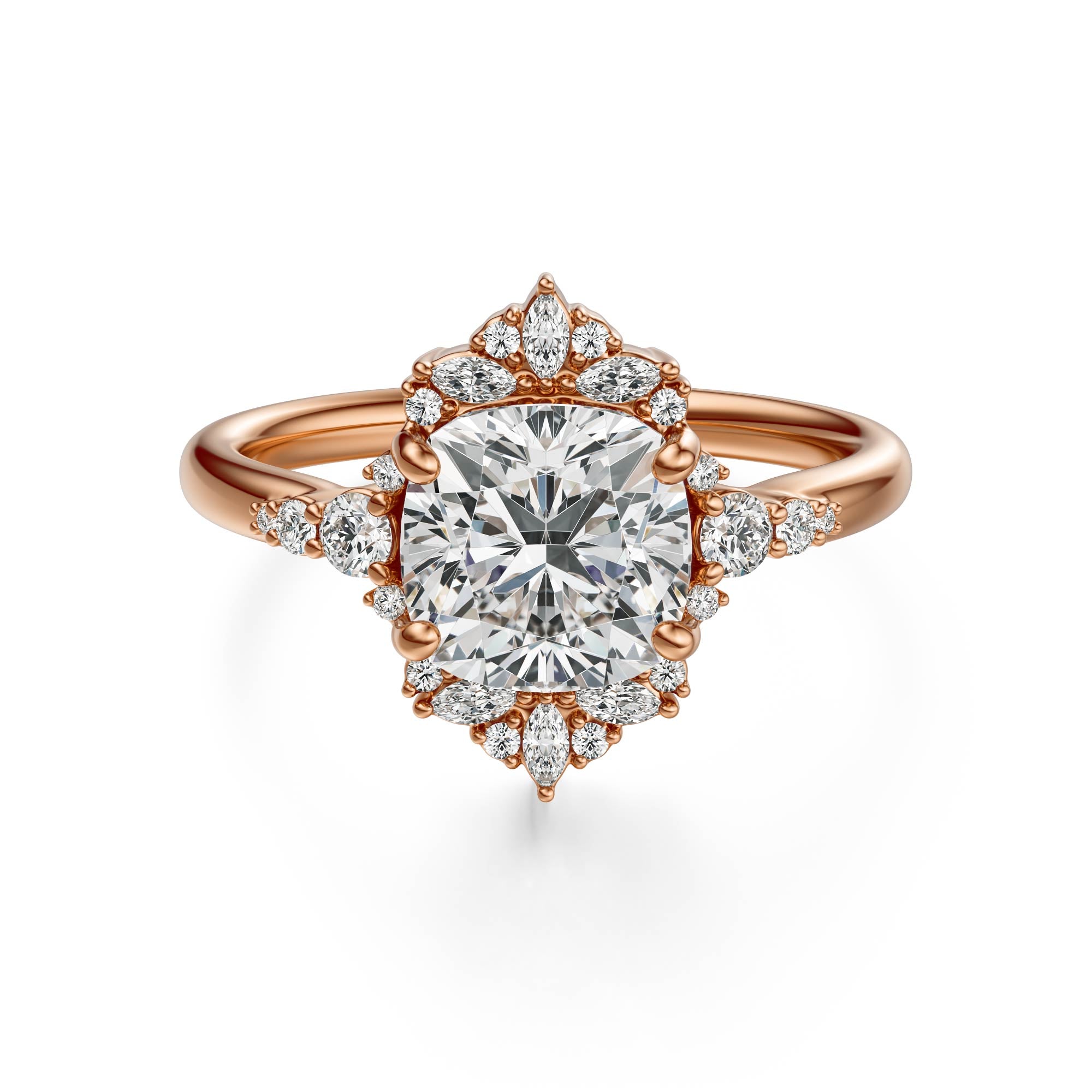 The Comtesse Ring | Cushion | Setting Only - Lavender Creek Gems