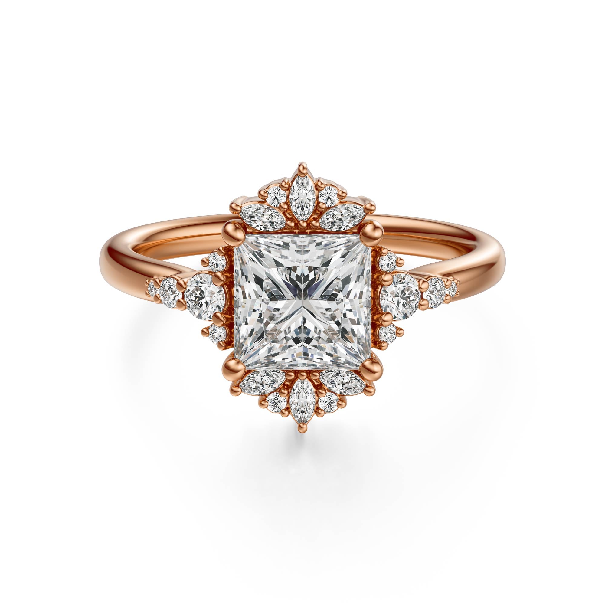 The Comtesse Ring | Princess | Setting Only - Lavender Creek Gems