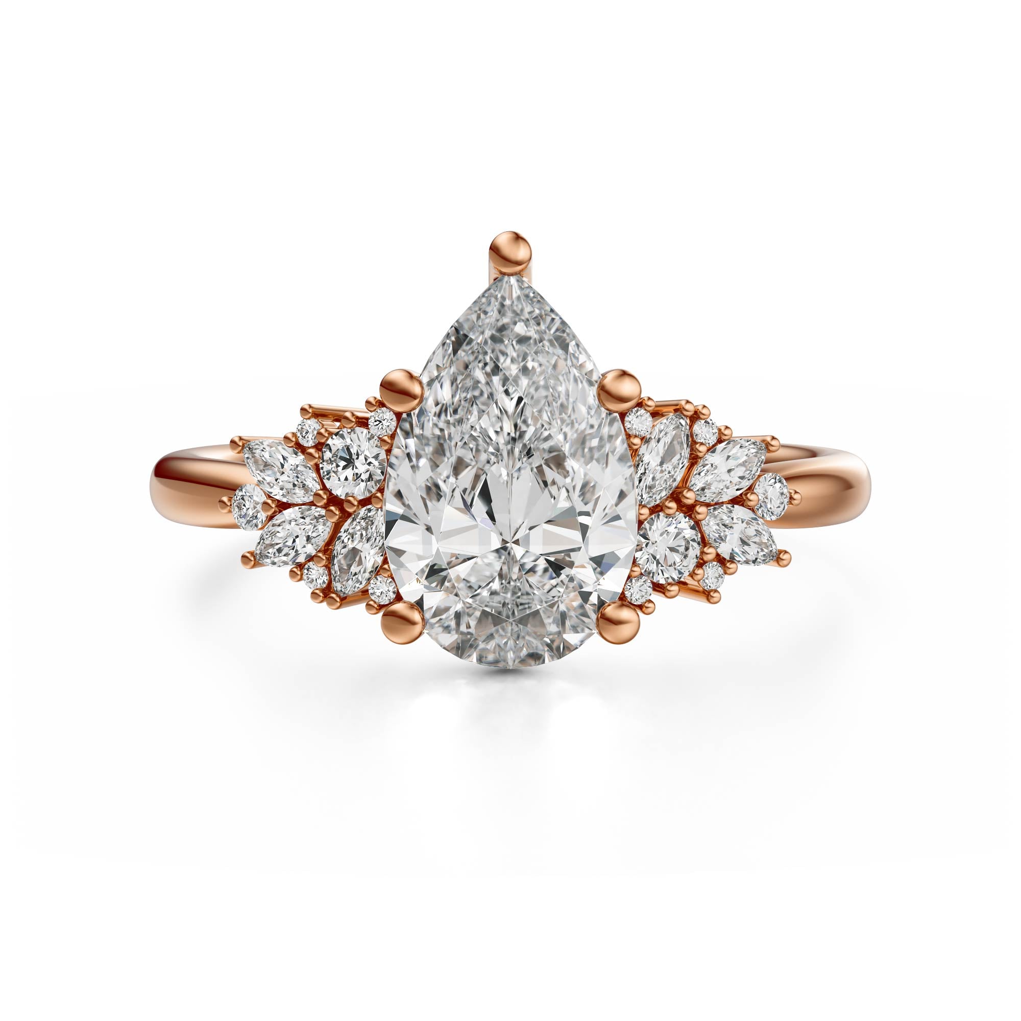 The Rosalie Ring | Pear | Setting Only - Lavender Creek Gems