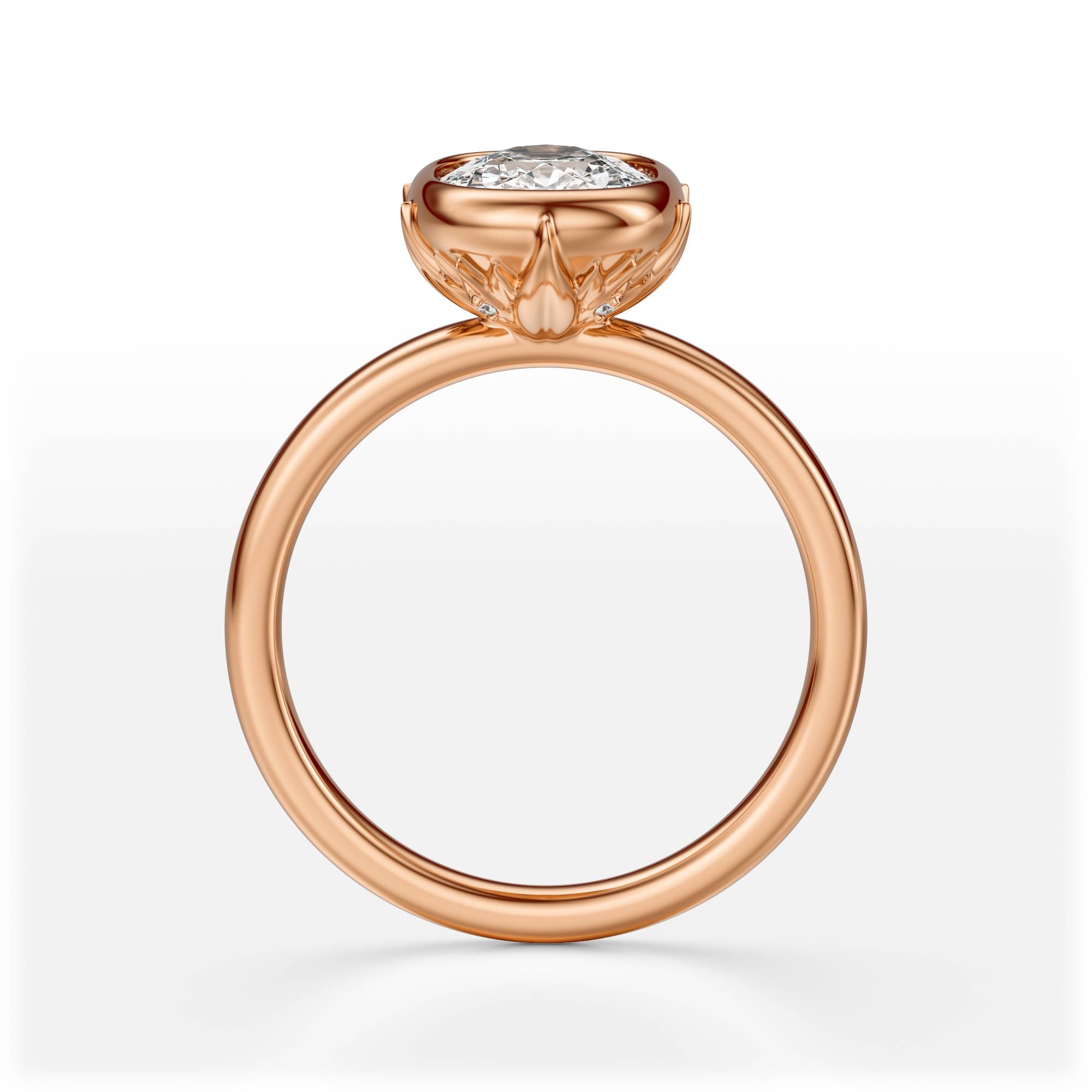 The Bezel Secret Garden Ring | Elongated Cushion | Setting Only