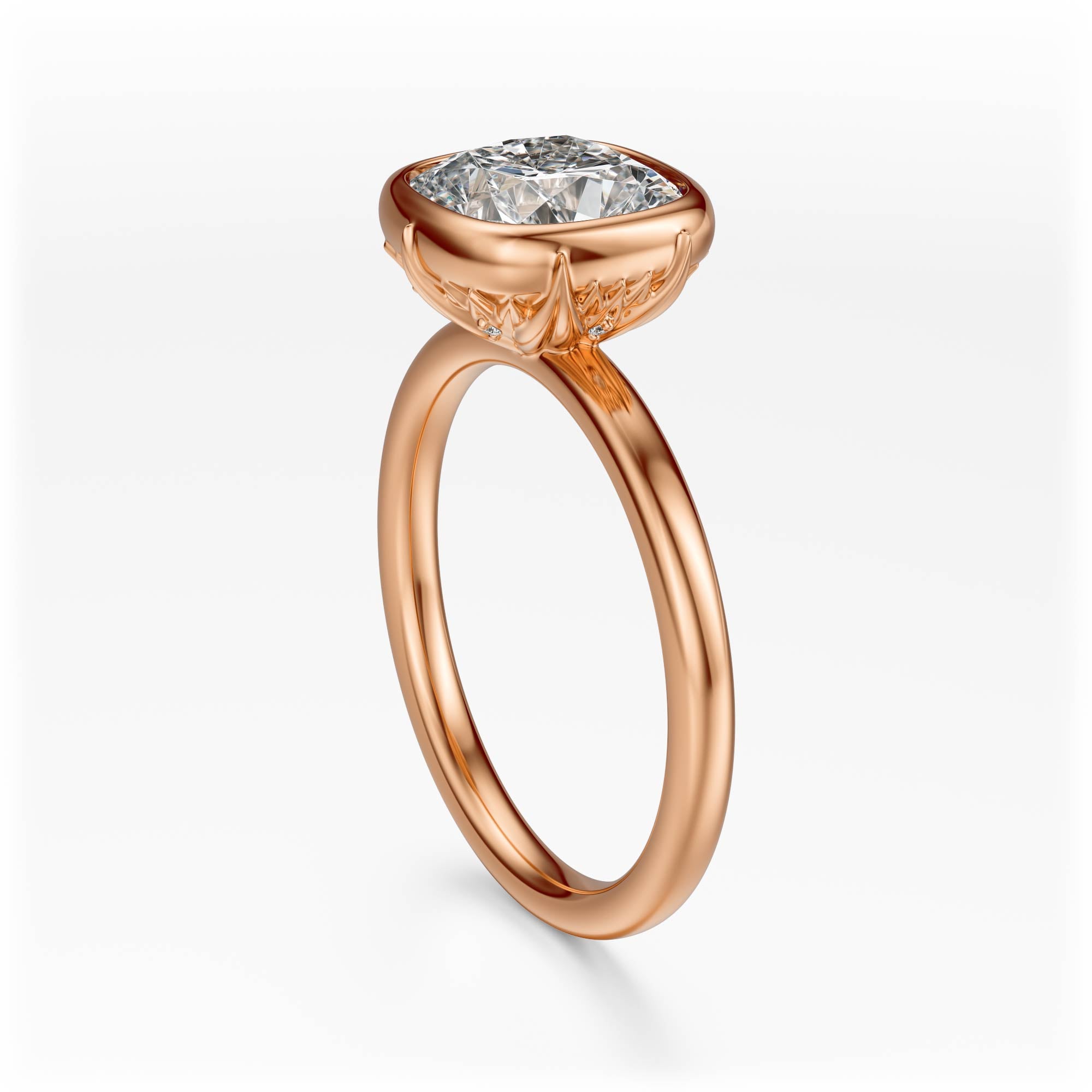 The Bezel Secret Garden Ring | Cushion | Setting Only