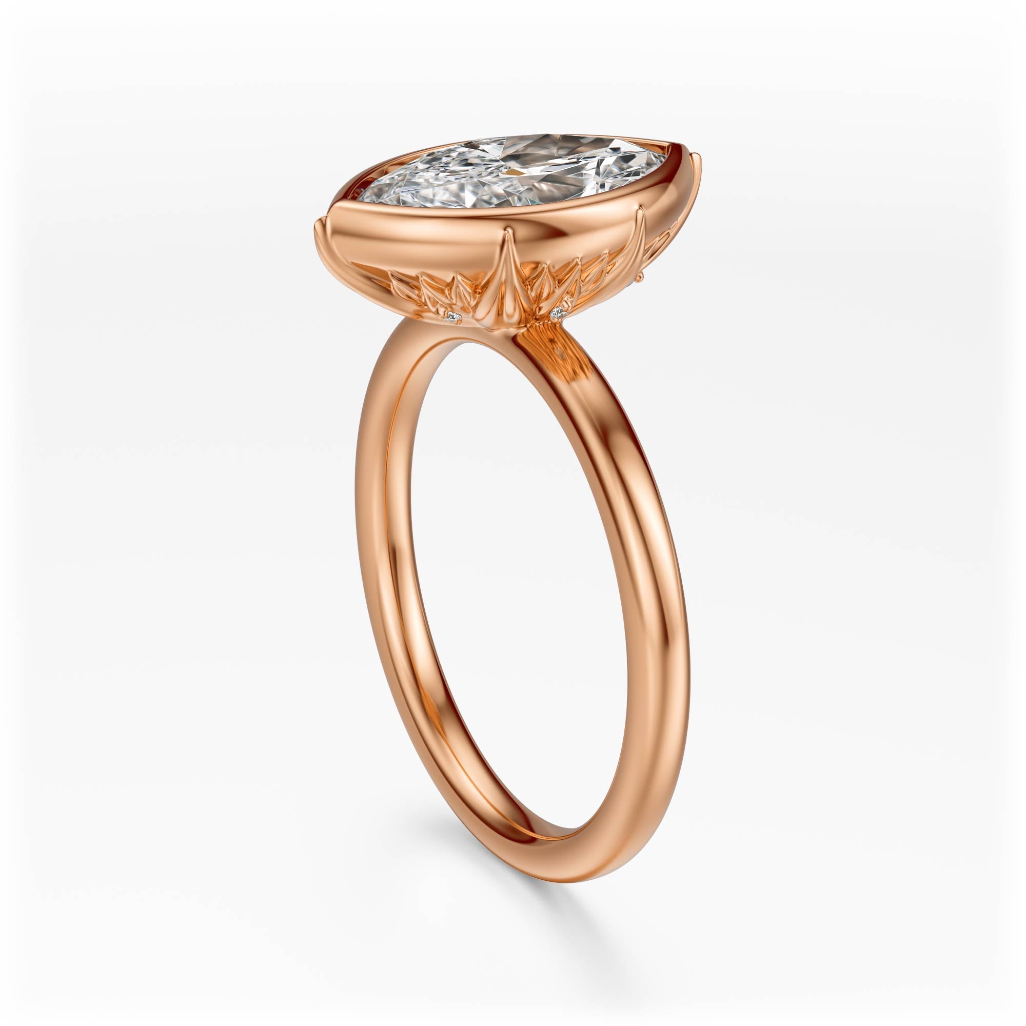 The Bezel Secret Garden Ring | Marquise | Setting Only