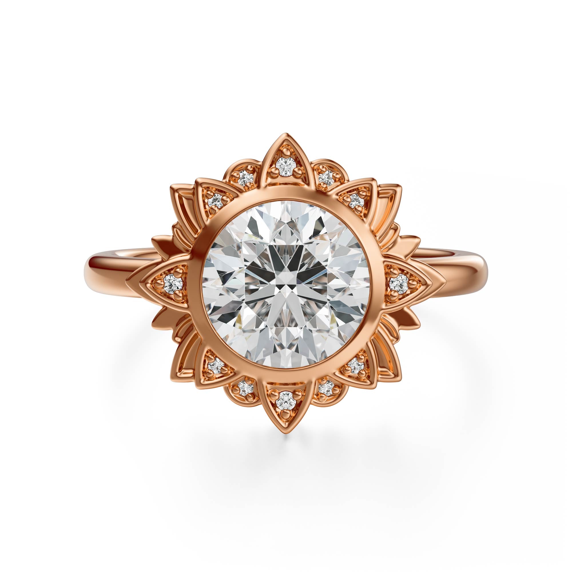The Lotus Ring | Round - Lavender Creek Gems