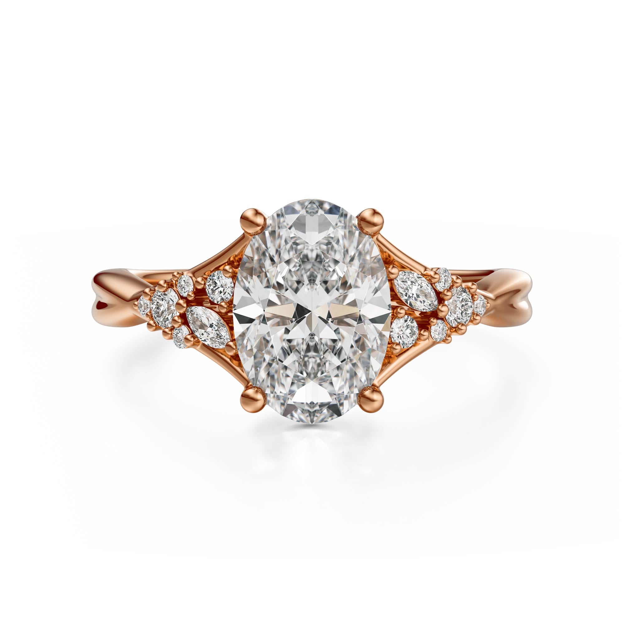 The Lyria Ring | Oval | Setting Only