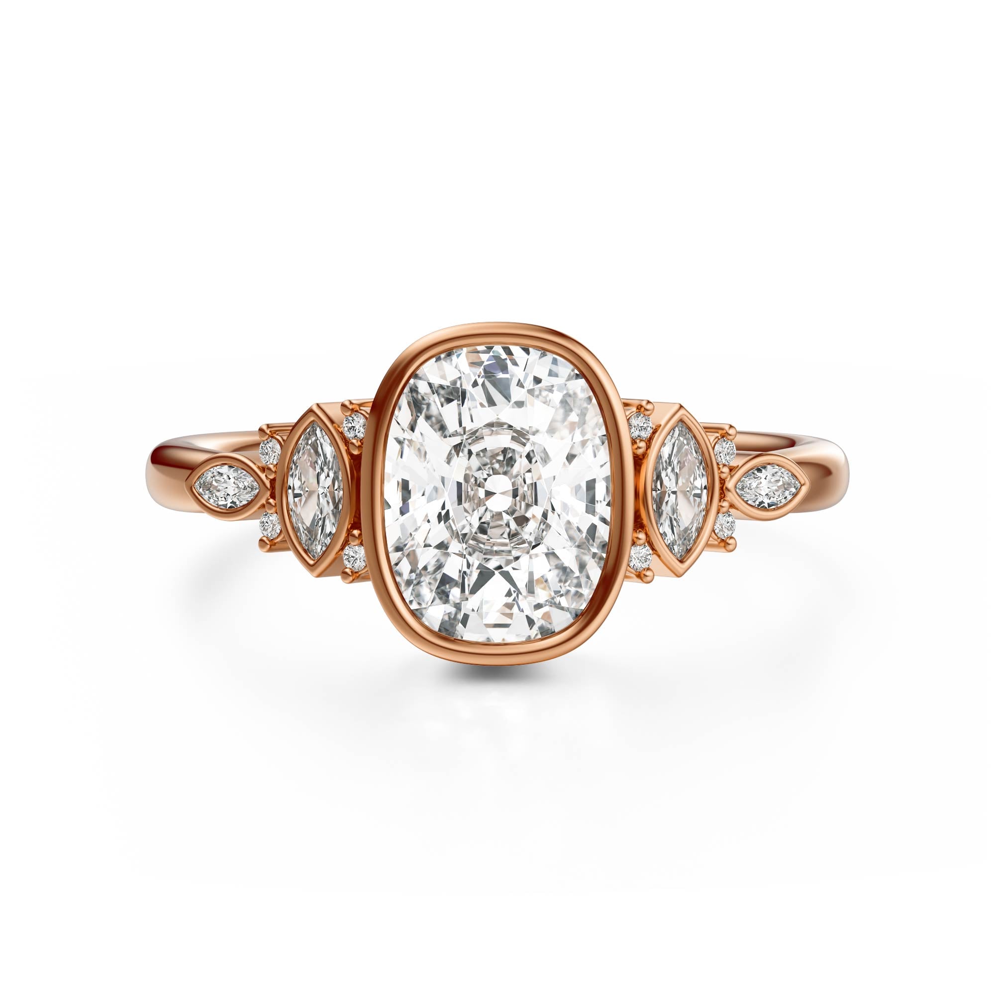The All Bezel Maeve Ring | Elongated Cushion