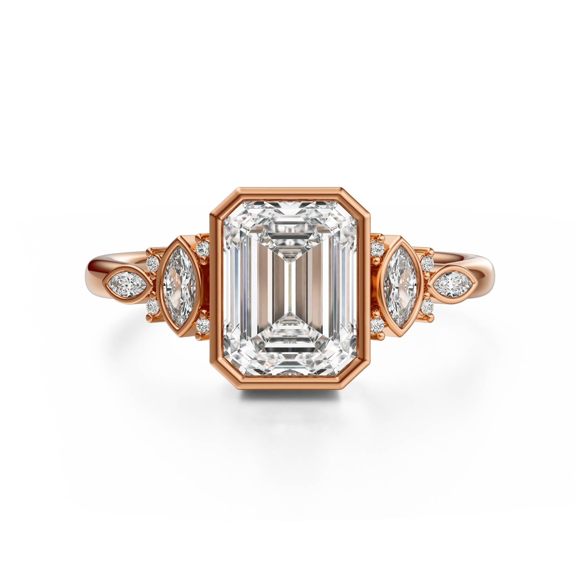 The All Bezel Maeve Ring | Emerald Cut