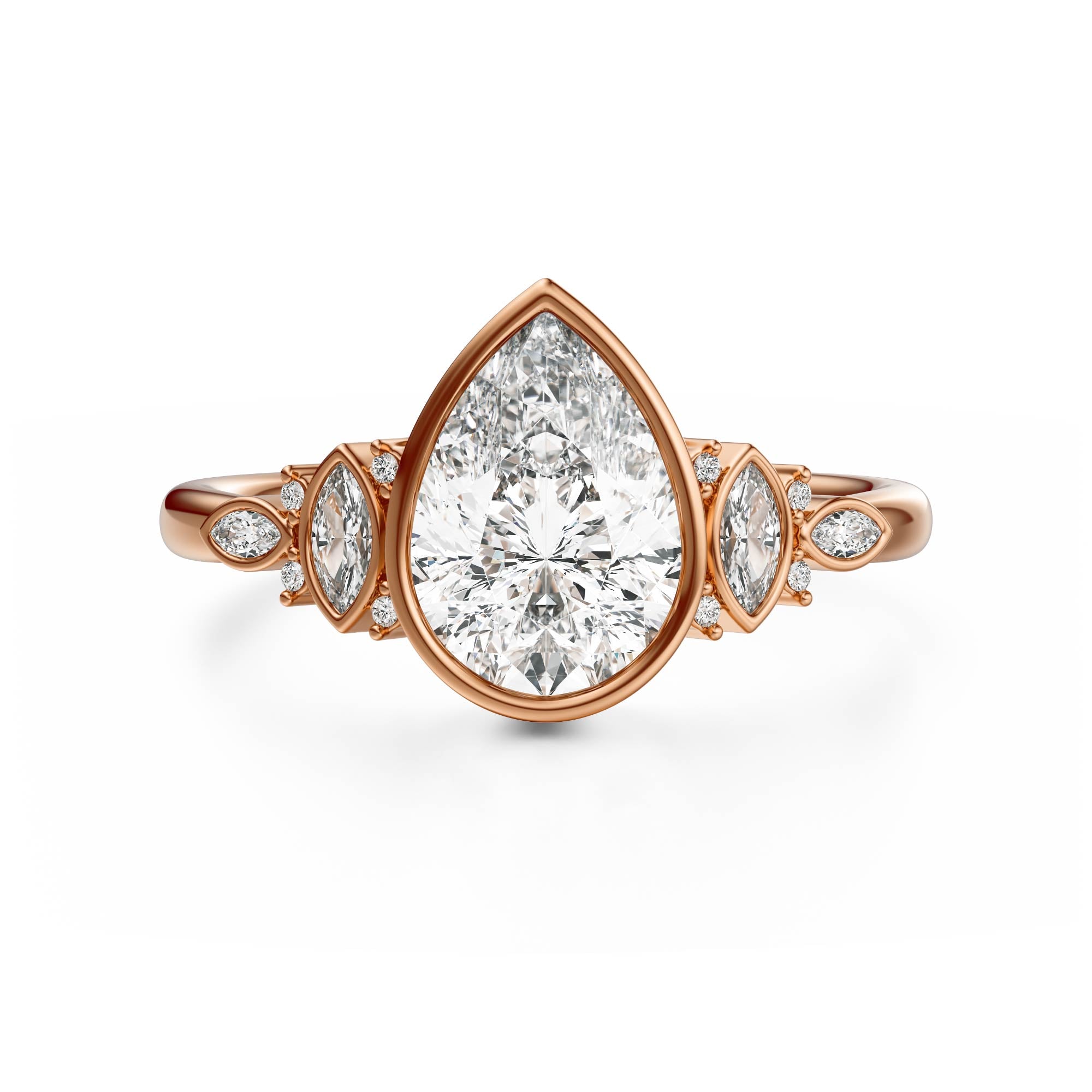 The All Bezel Maeve Ring | Pear