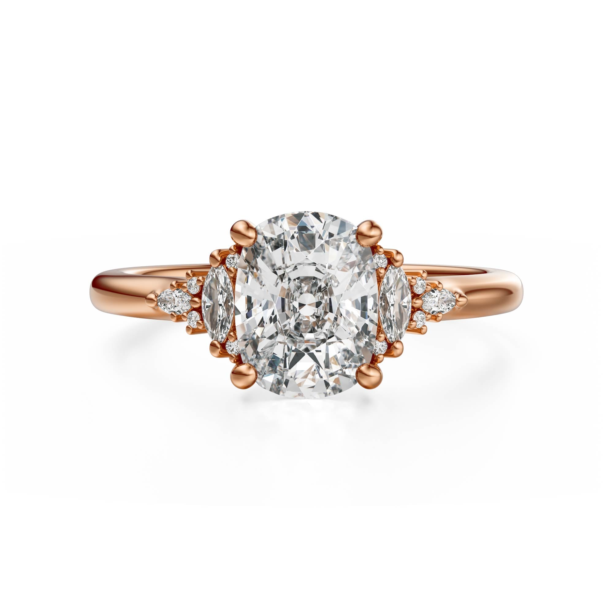 The Low Maeve Ring | Elongated Cushion