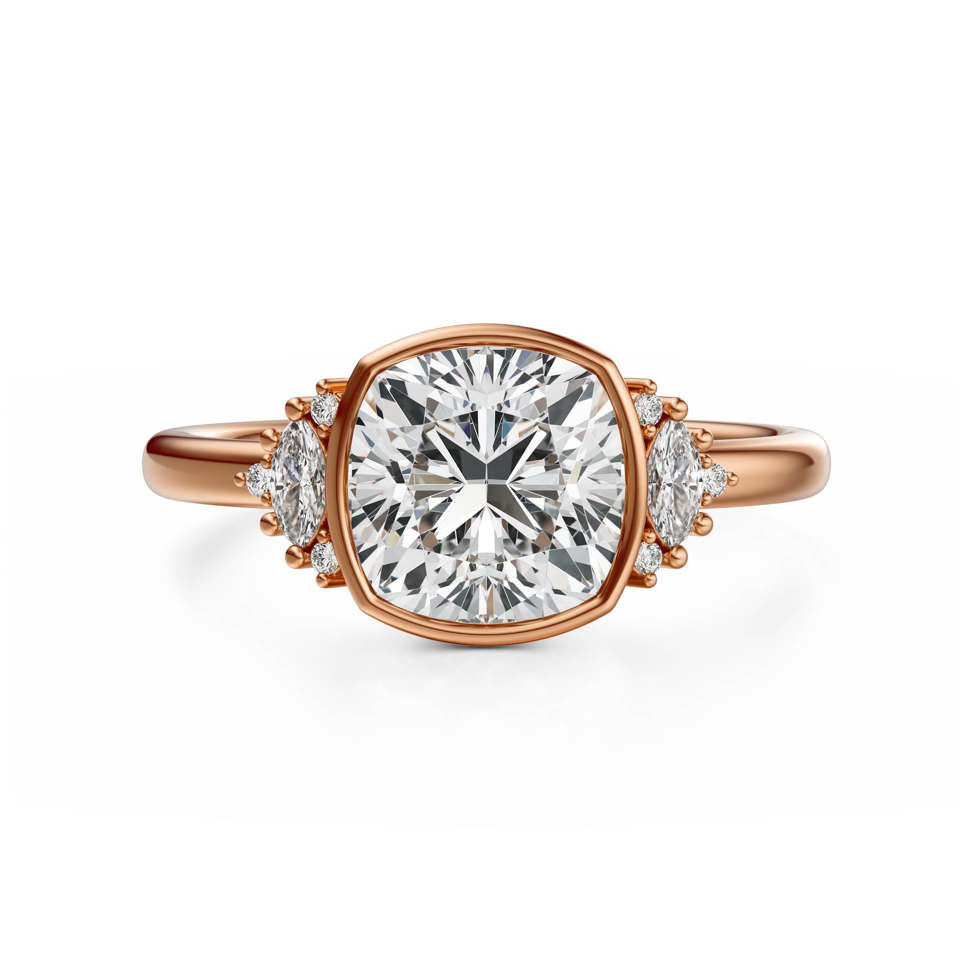 The Bezel Maren Ring | Cushion | Setting Only