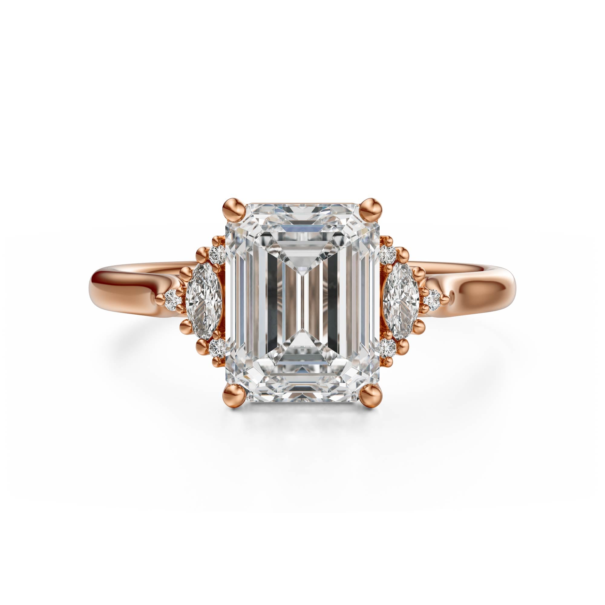 The Maren Ring | Emerald Cut | Setting Only