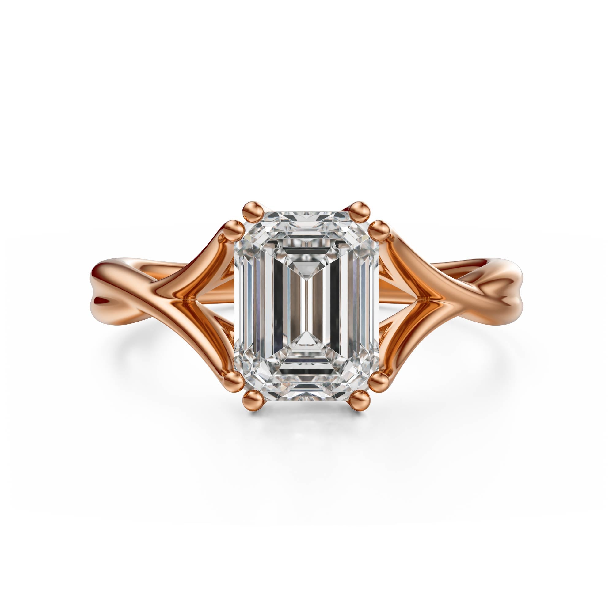 The Entwine Ring | Emerald Cut - Lavender Creek Gems