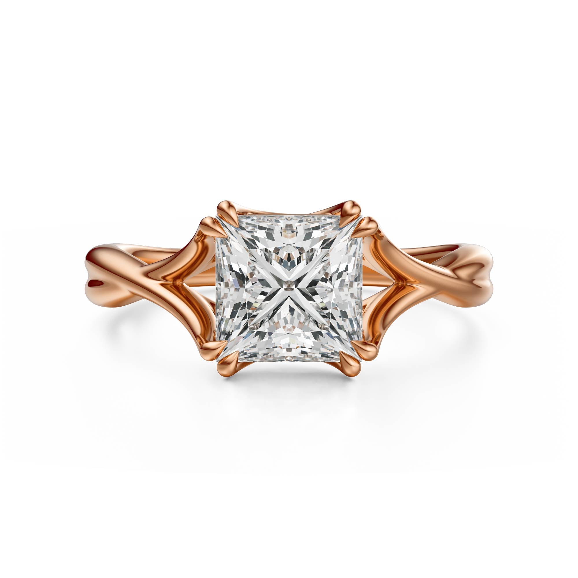 The Entwine Ring | Princess | Setting Only - Lavender Creek Gems