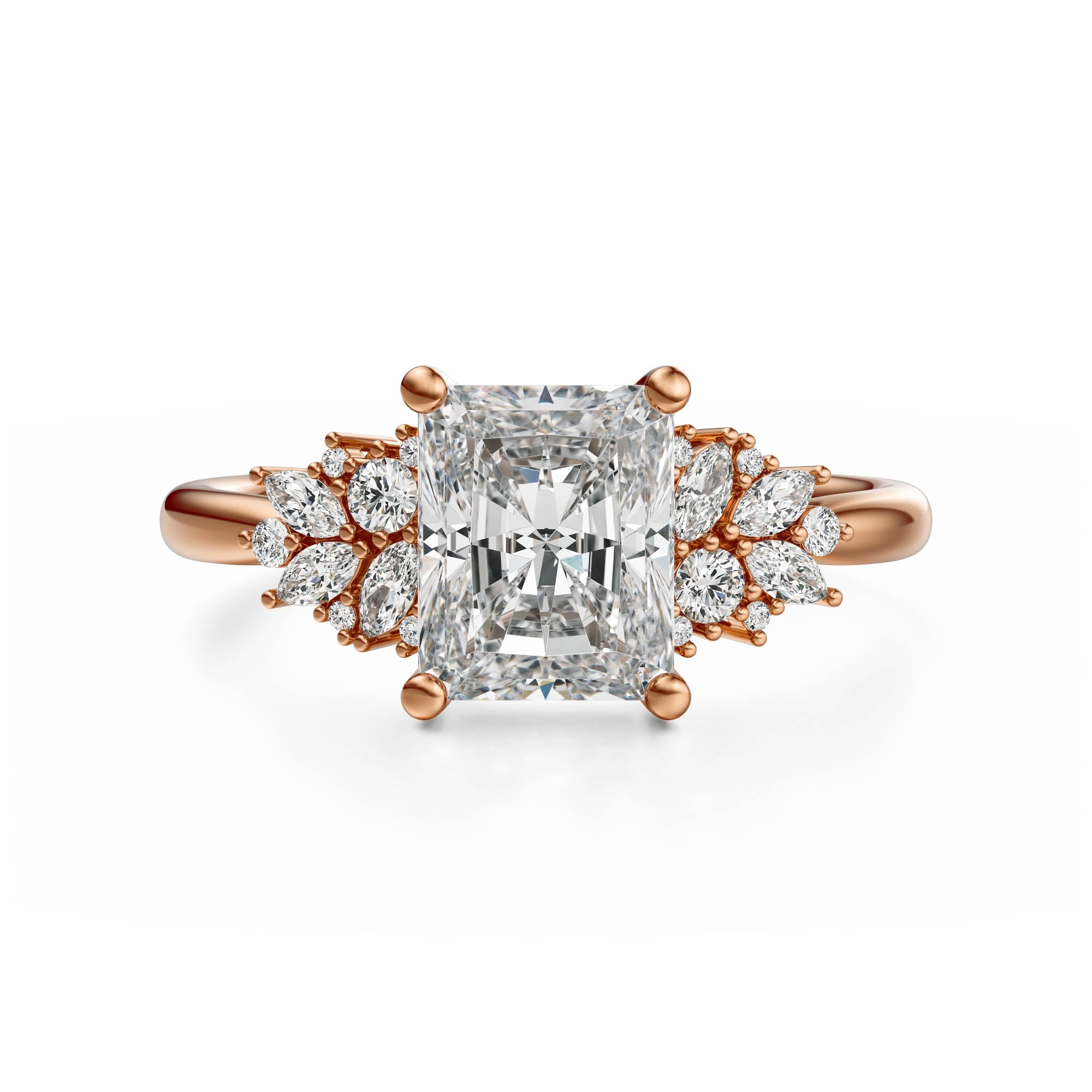 The Rosalie Ring | Radiant | Setting Only - Lavender Creek Gems