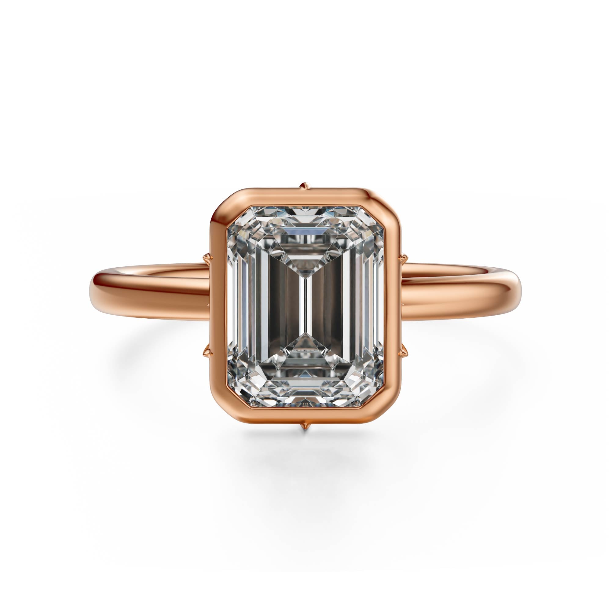 The Bezel Secret Garden Ring | Emerald Cut | Setting Only