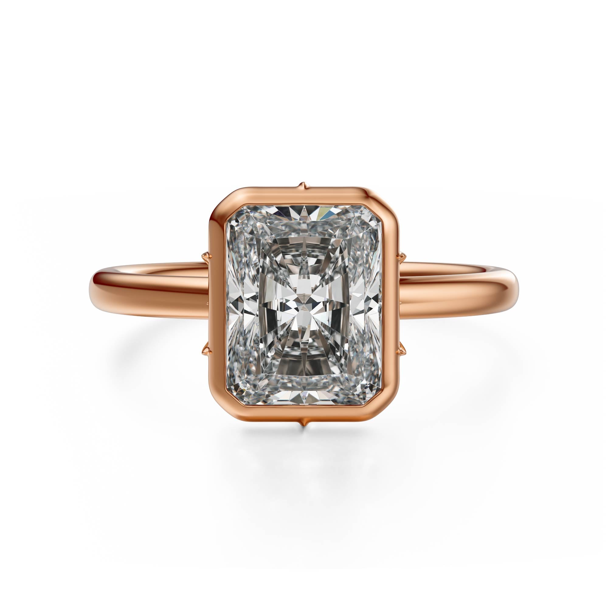 The Bezel Secret Garden Ring | Radiant | Setting Only