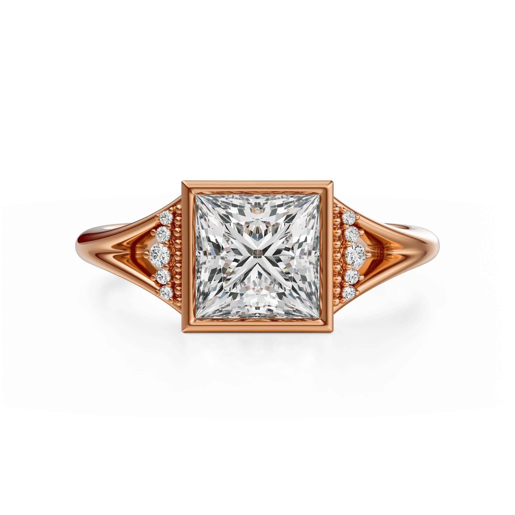 The Bezel Serendipity Ring | Princess - Lavender Creek Gems