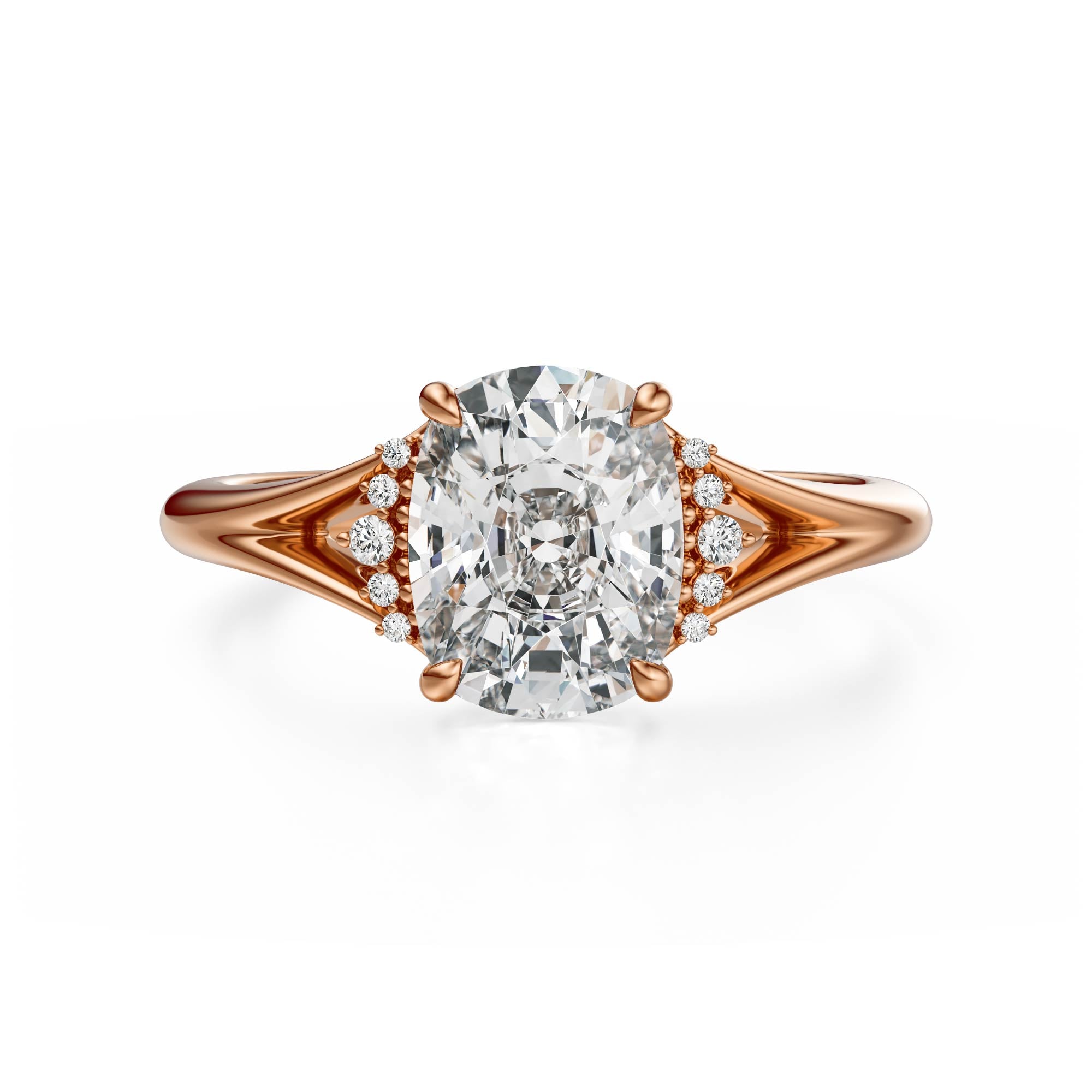 The Serendipity Ring | Elongated Cushion | Setting Only - Lavender Creek Gems