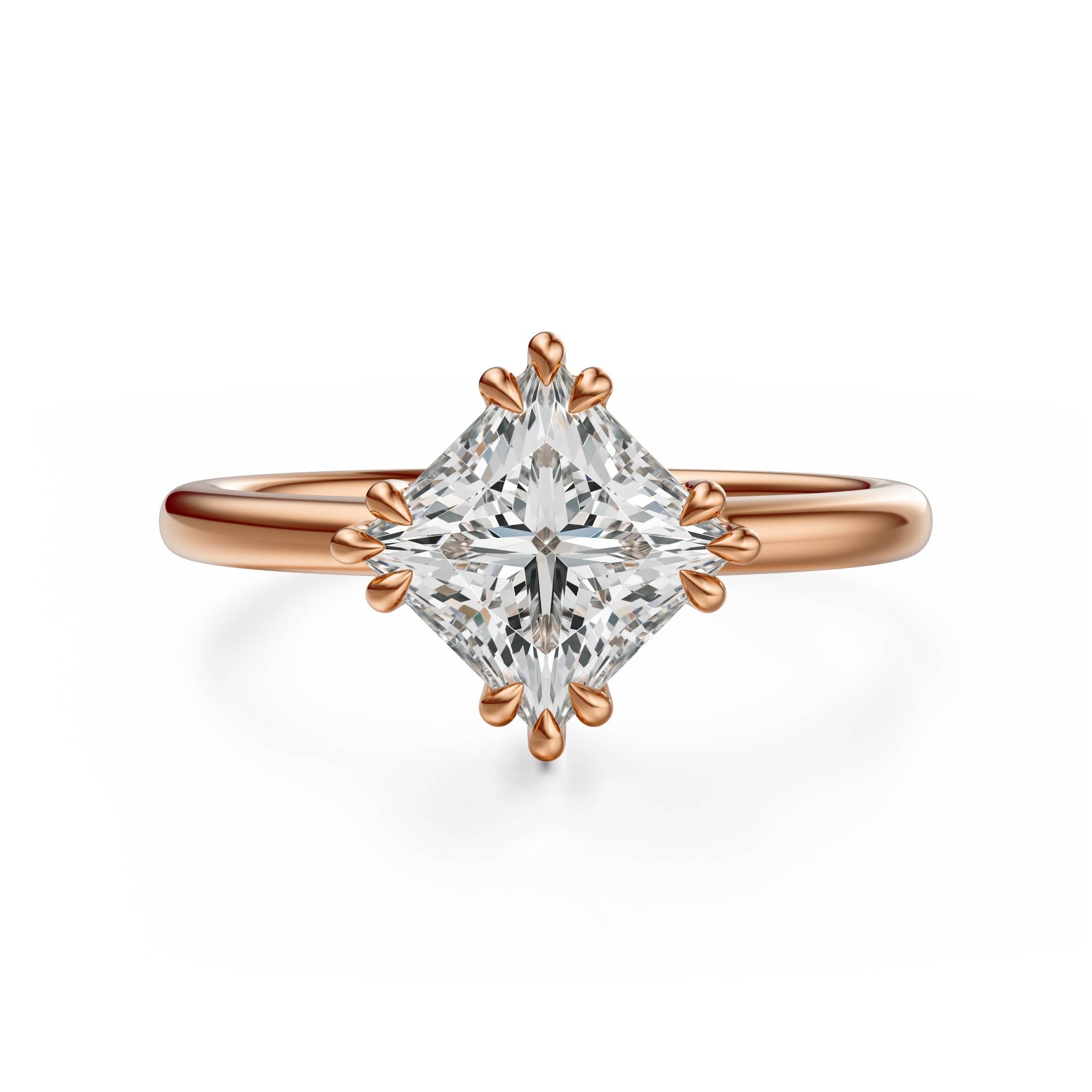 The Thalassa Ring | Princess | Setting Only - Lavender Creek Gems