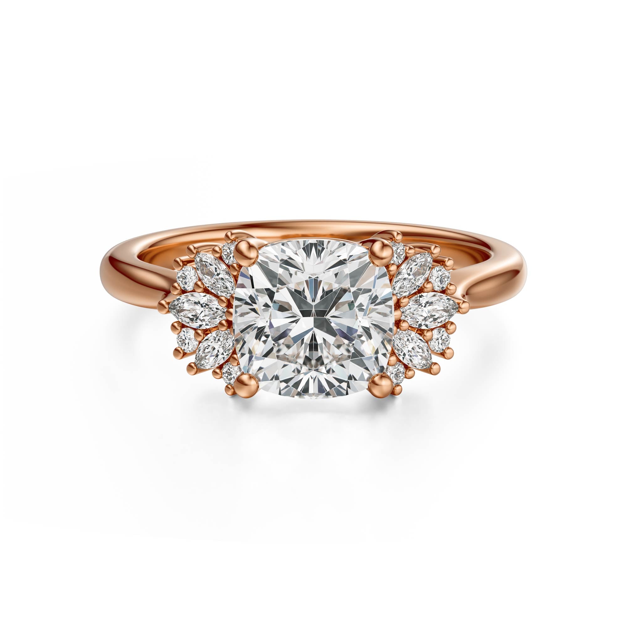 The Ambrosia Ring | Cushion | Setting Only - Lavender Creek Gems